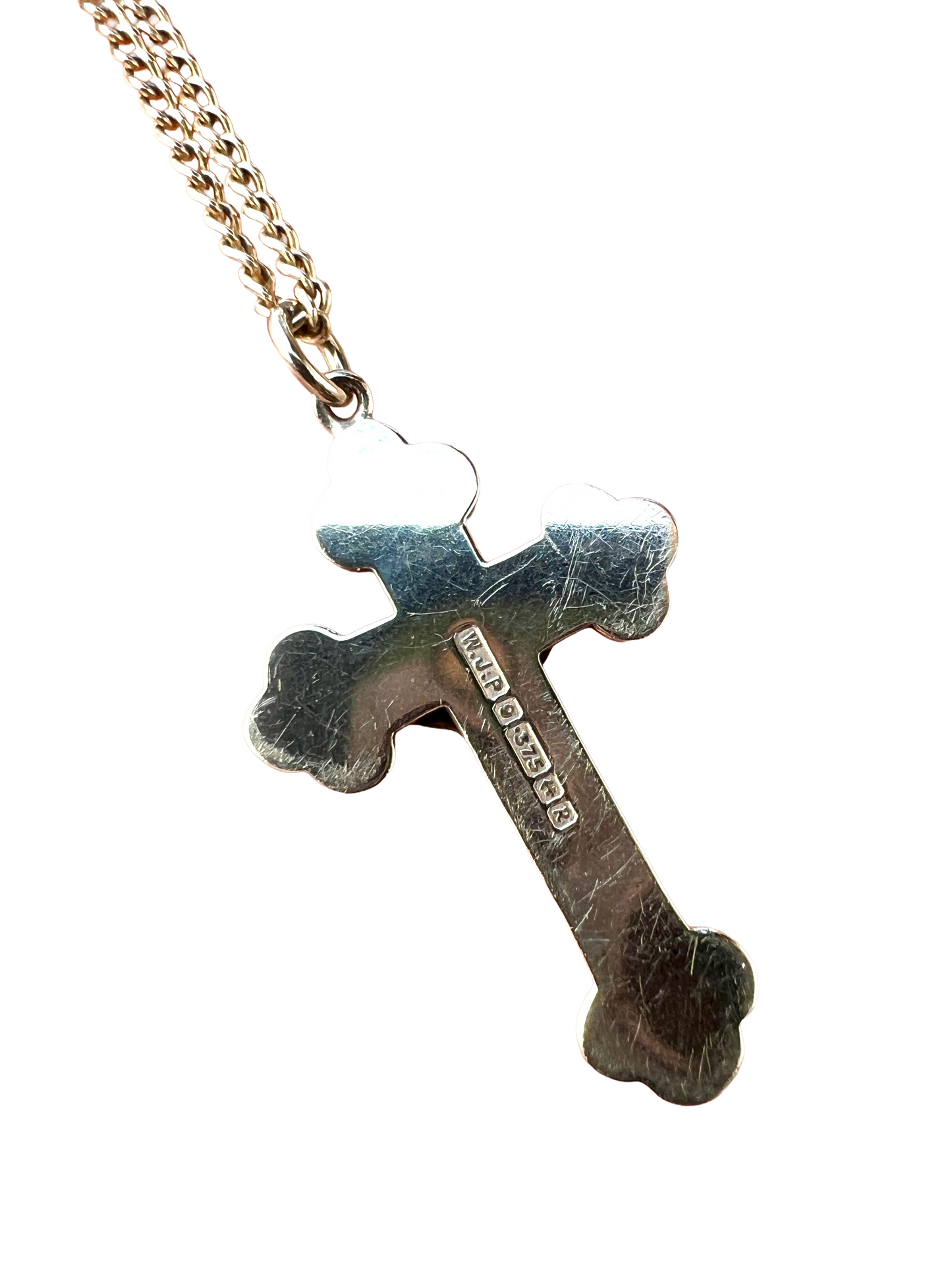 Vintage 9CT Gold Crucifix Cross Pendant Necklace