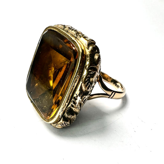 Huge Antique Seal Conversion 9CT Gold Ring