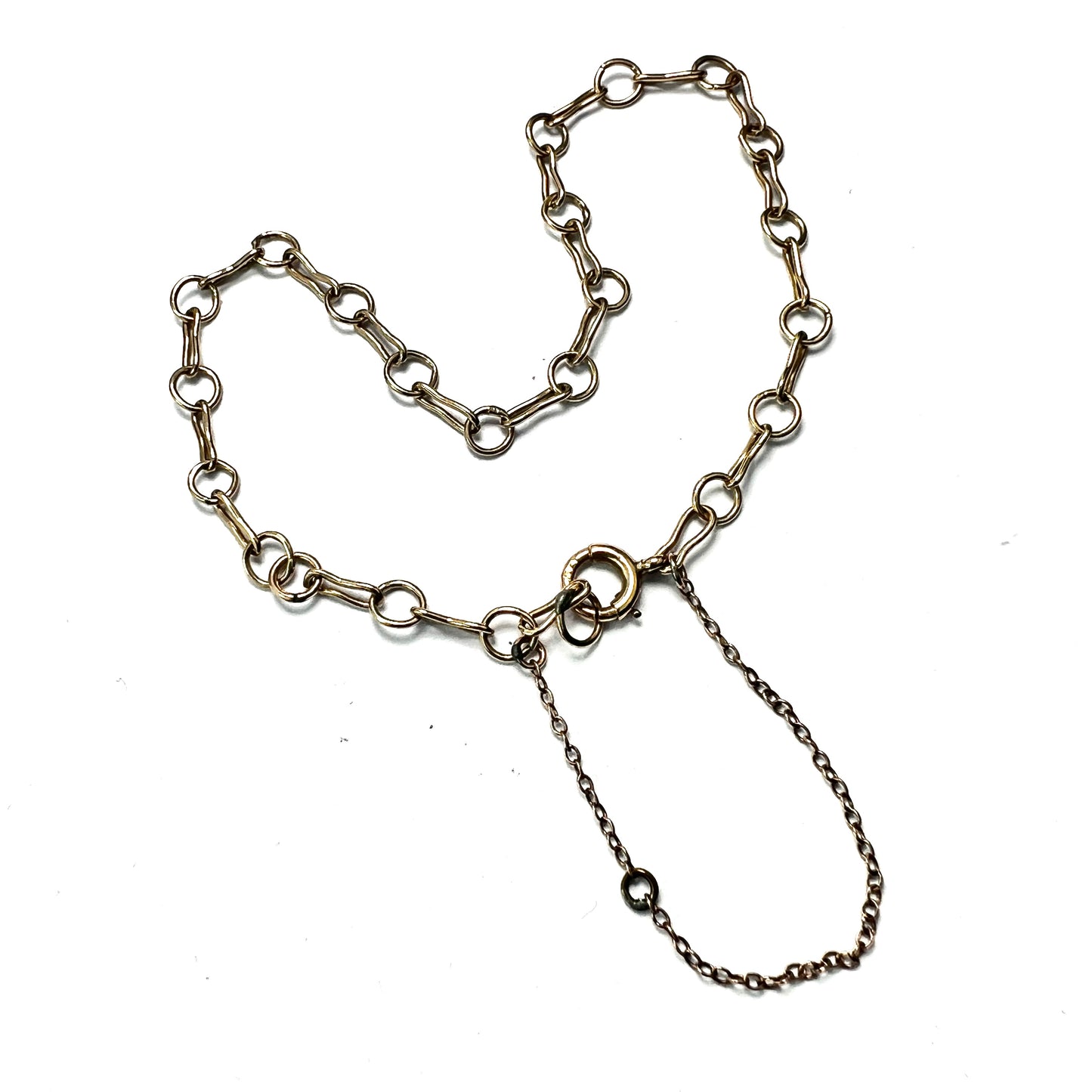 Victorian 9CT Gold Chain Bracelet with Safety Chain