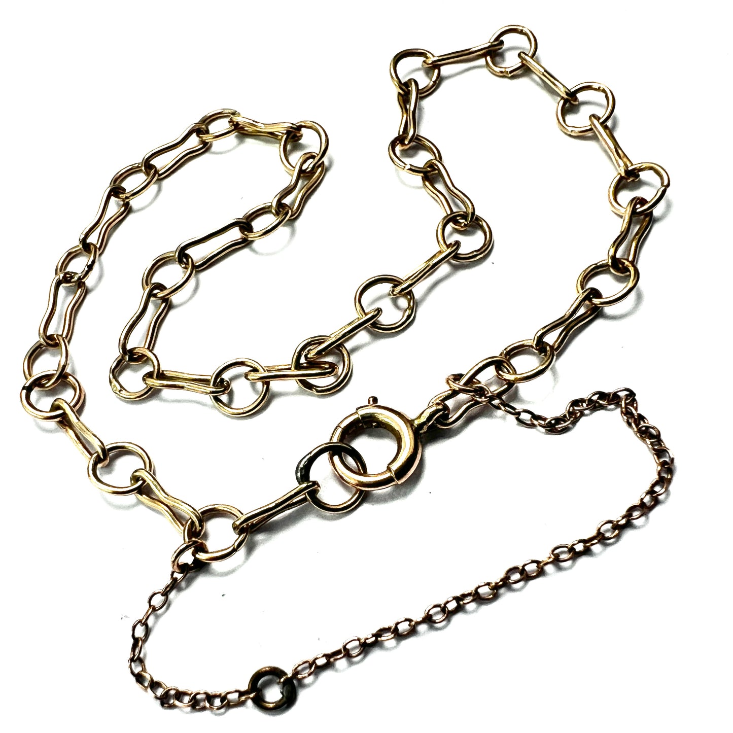 Victorian 9CT Gold Chain Bracelet with Safety Chain