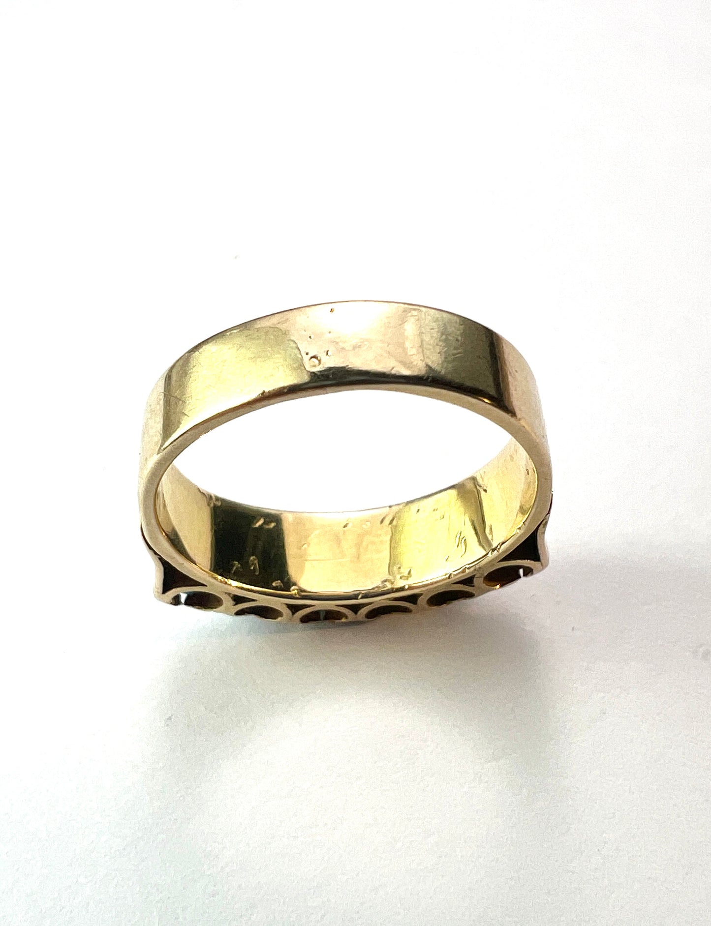 Vintage 18CT Gold Turquoise Mid Century Modernist Ring