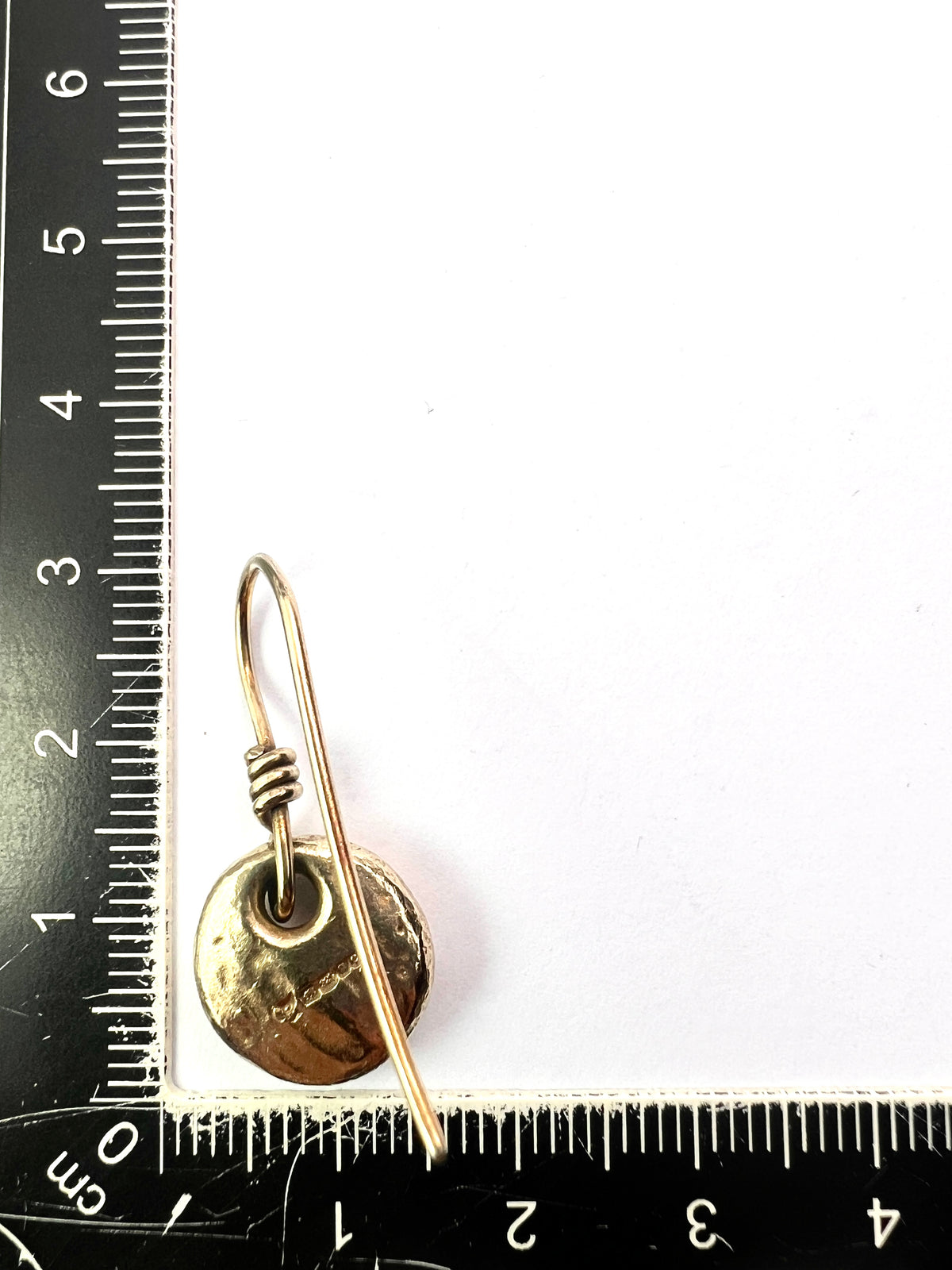 Vintage Silver Puffy Donut Drop Earrings