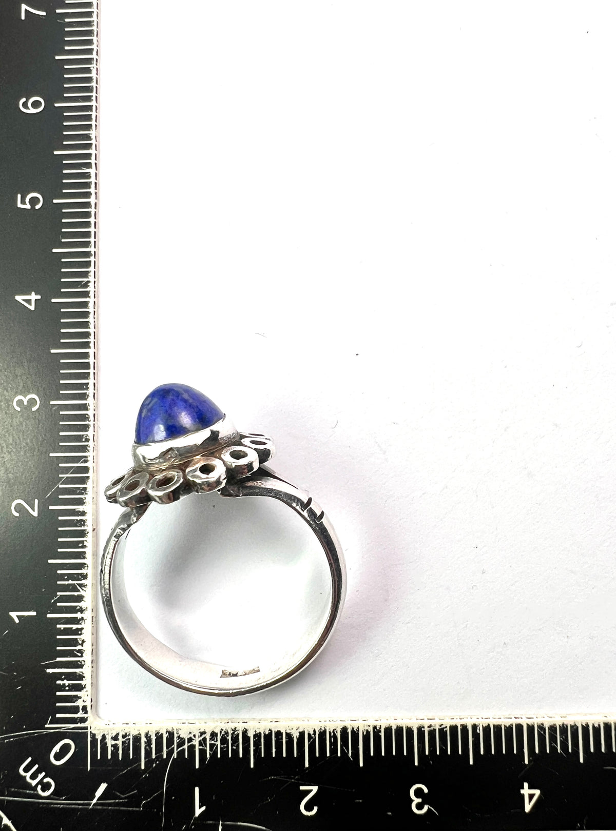 Vintage Lapis Lazuli Egyptian Silver Ring