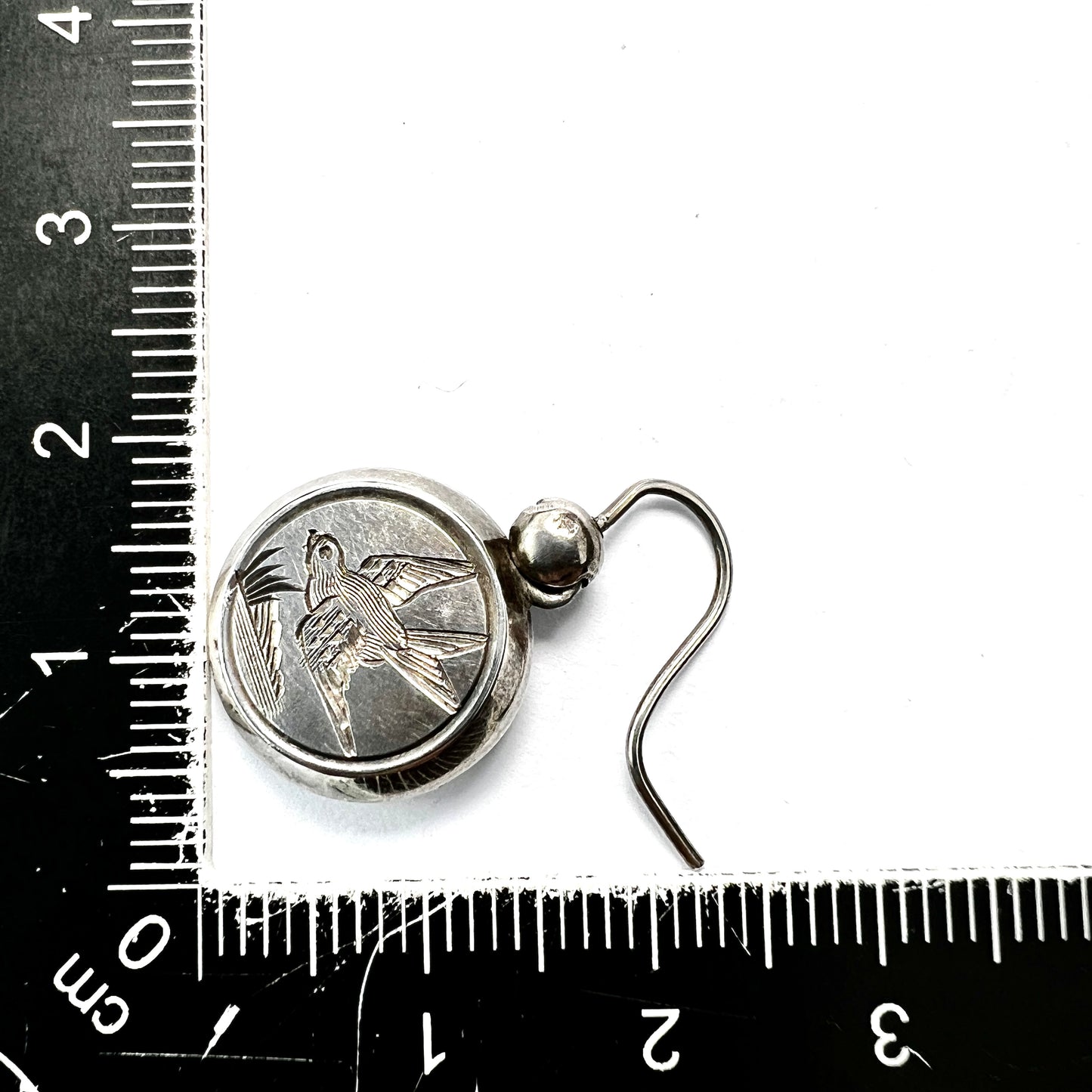 Victorian Silver Swallow Aesthetic Era Earrings