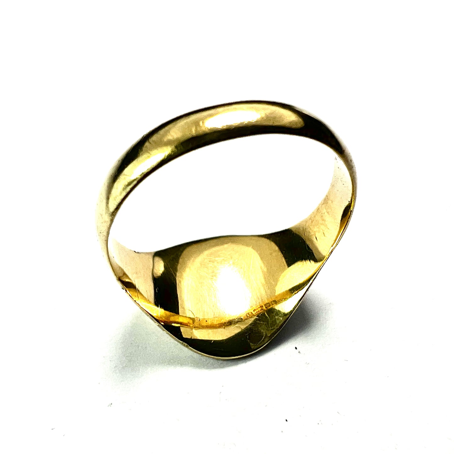 1909 Edwardian 15CT Gold Heart and Monogram Signet Ring