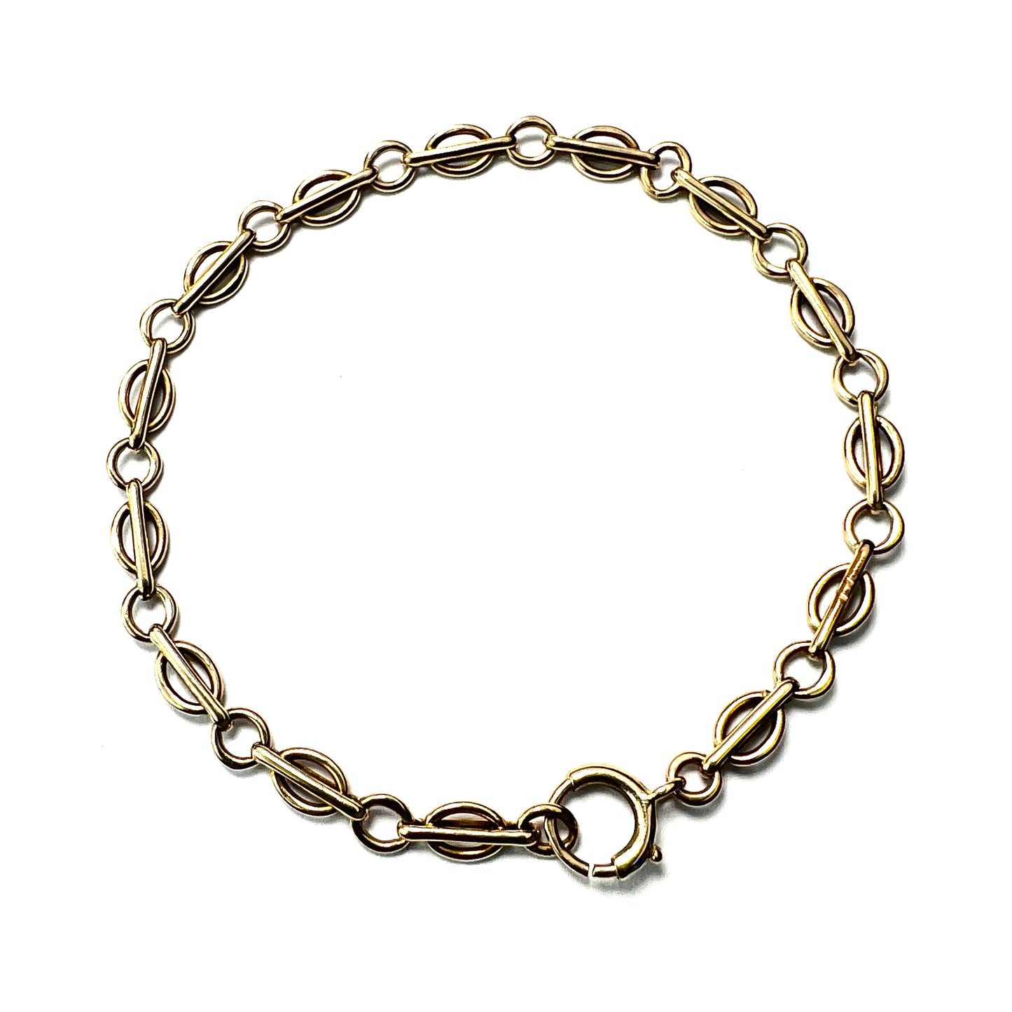 Victorian 9CT Gold Fancy Link Chain Bracelet