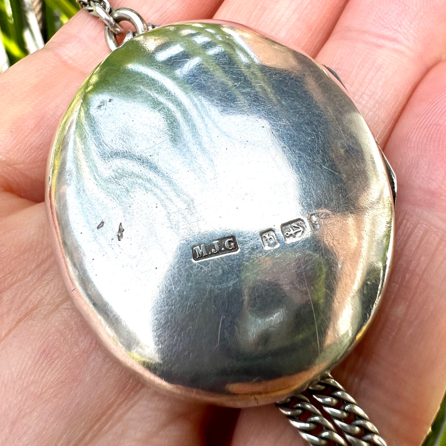 Victorian Silver Dragonfly Locket Necklace