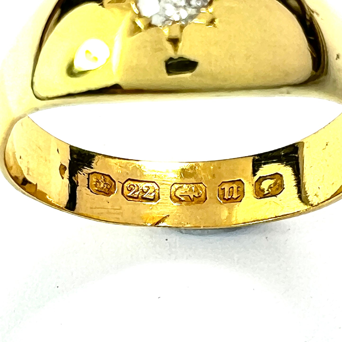 1887 Victorian 22CT Gold Diamond Solitaire Ring
