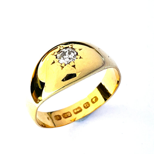 1887 Victorian 22CT Gold Diamond Solitaire Ring