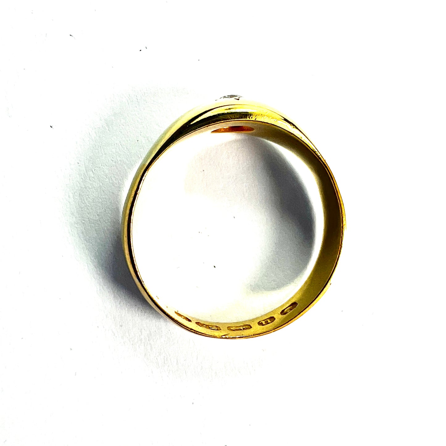 1887 Victorian 22CT Gold Diamond Solitaire Ring