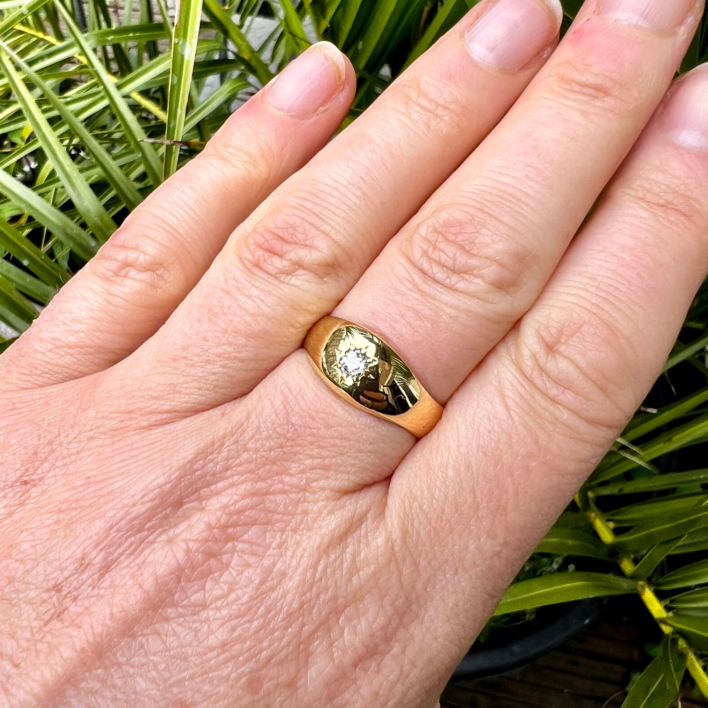 1887 Victorian 22CT Gold Diamond Solitaire Ring