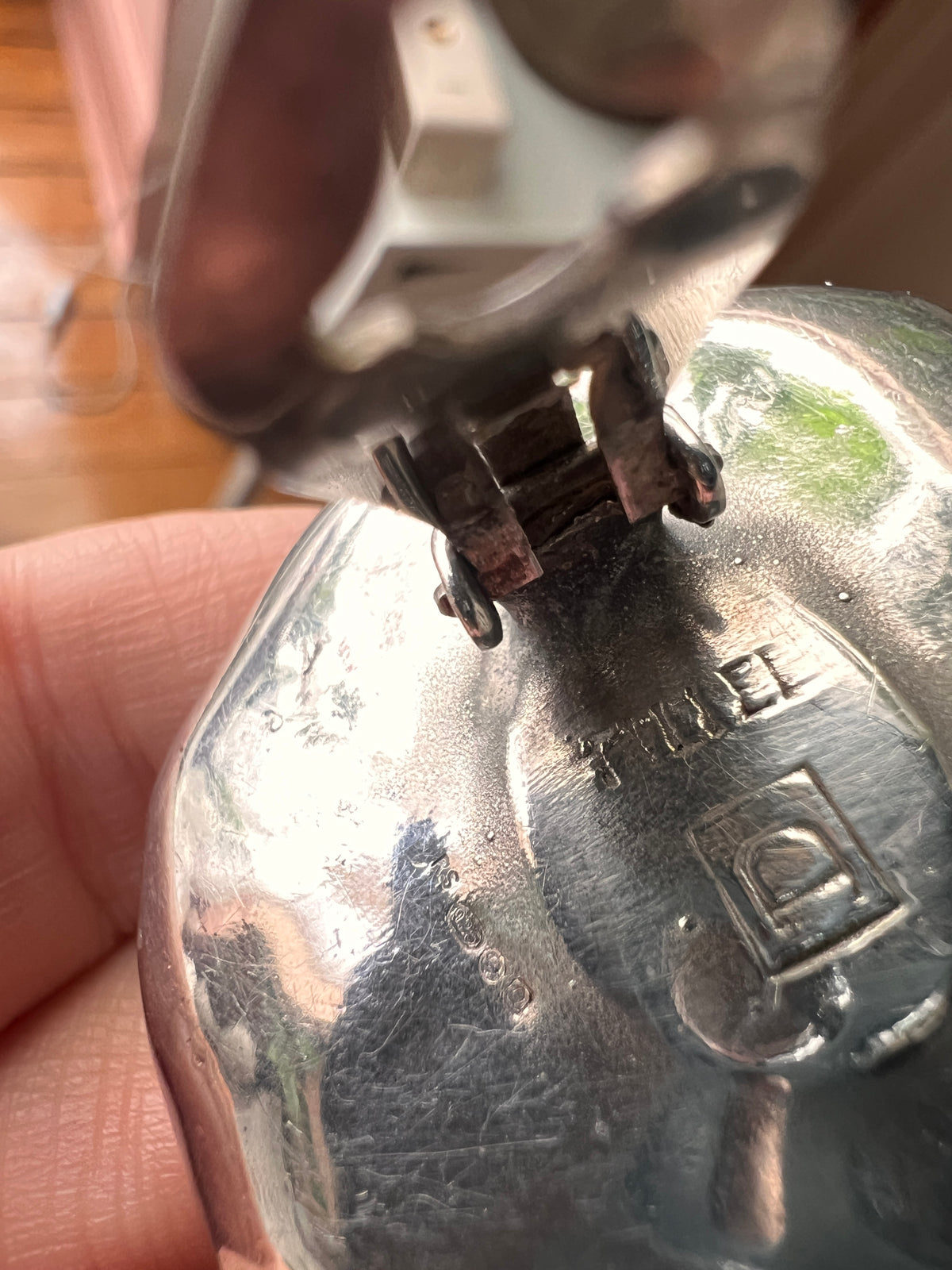 Huge Vintage Retro Hallmarked Silver Clip-on Earrings
