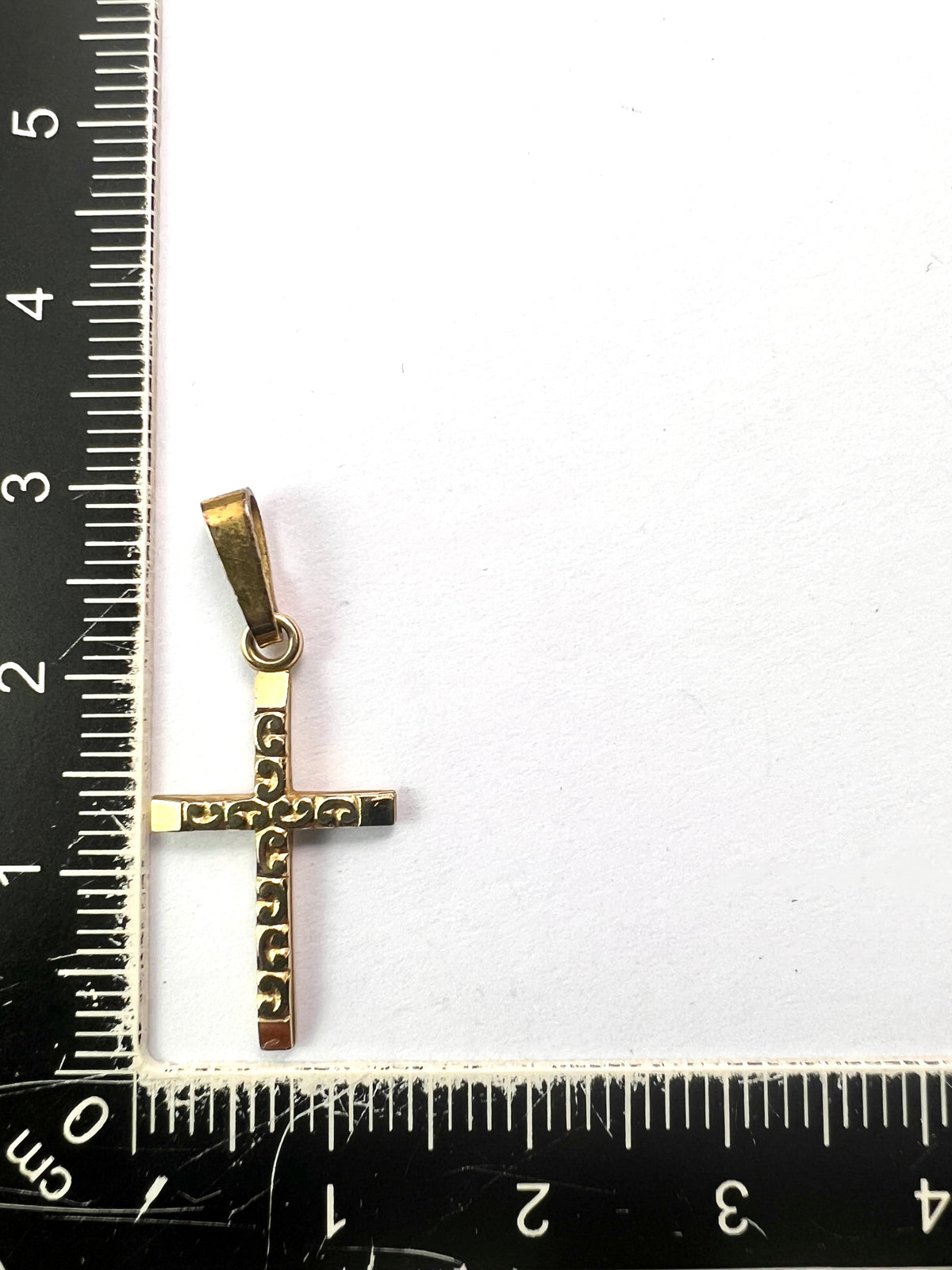 Small Vintage Rolled Gold Crucifix Cross Pendant