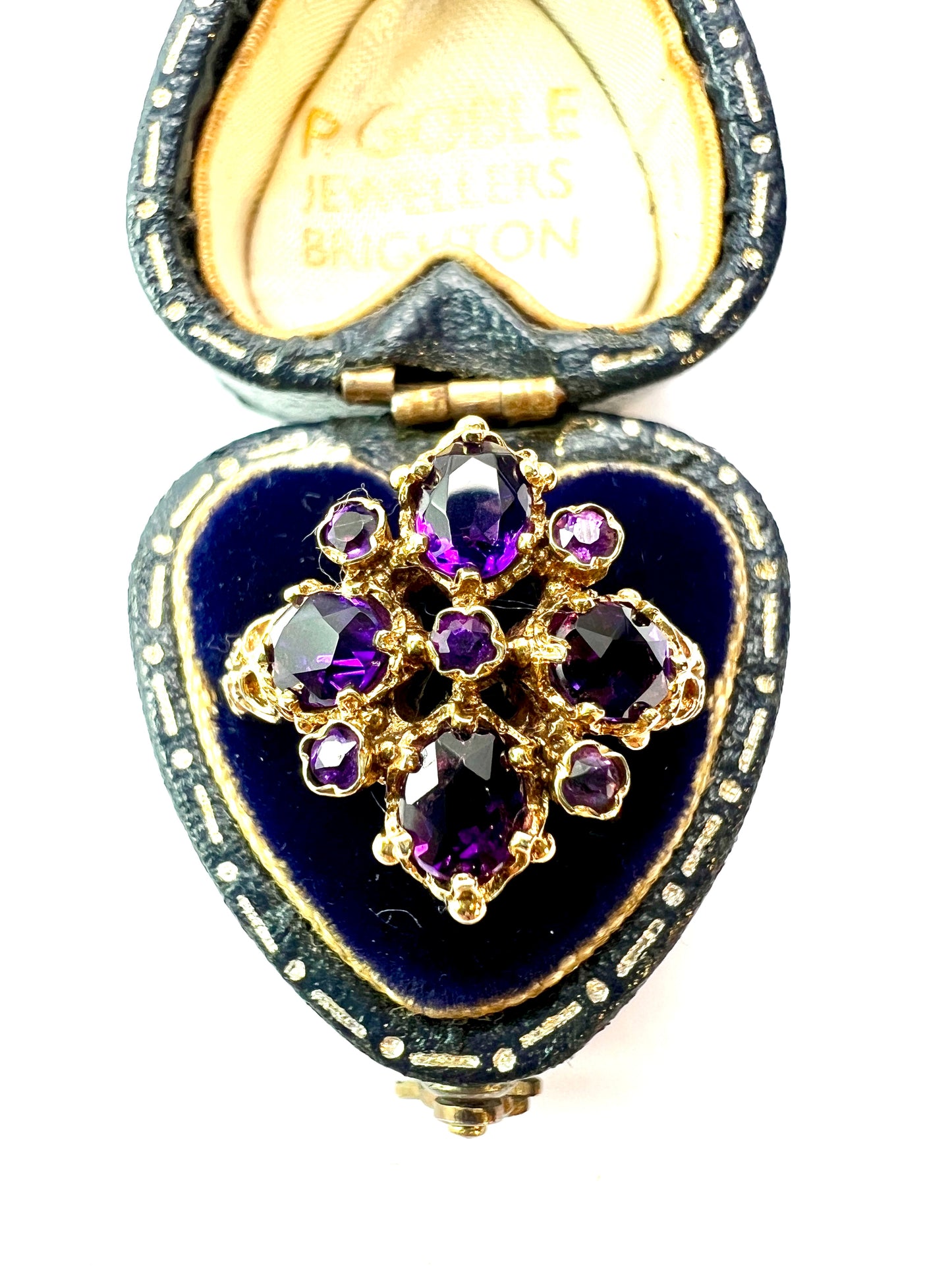 Vintage Amethyst 9CT Gold Victorian Style Ring