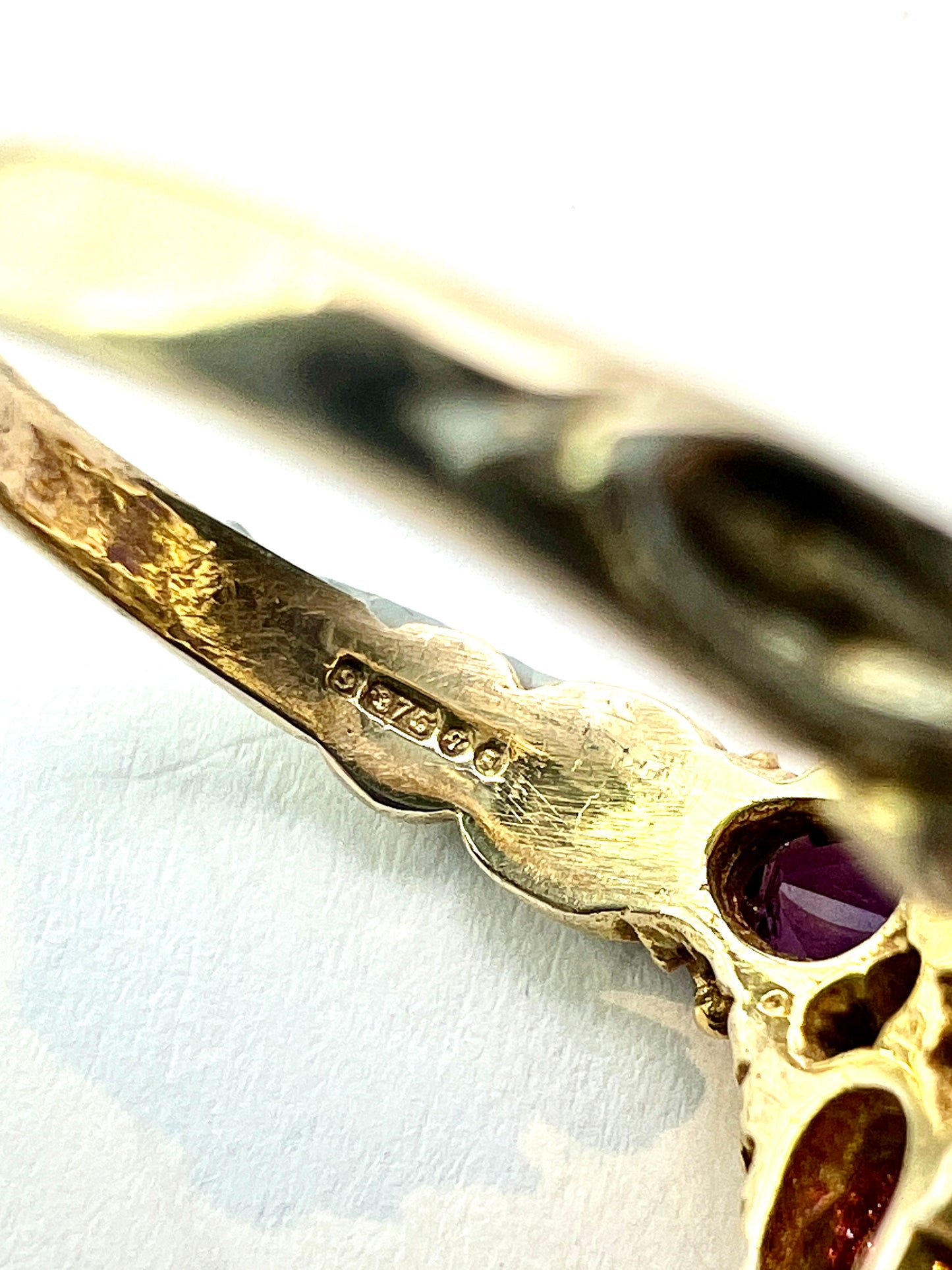 Vintage Amethyst 9CT Gold Victorian Style Ring