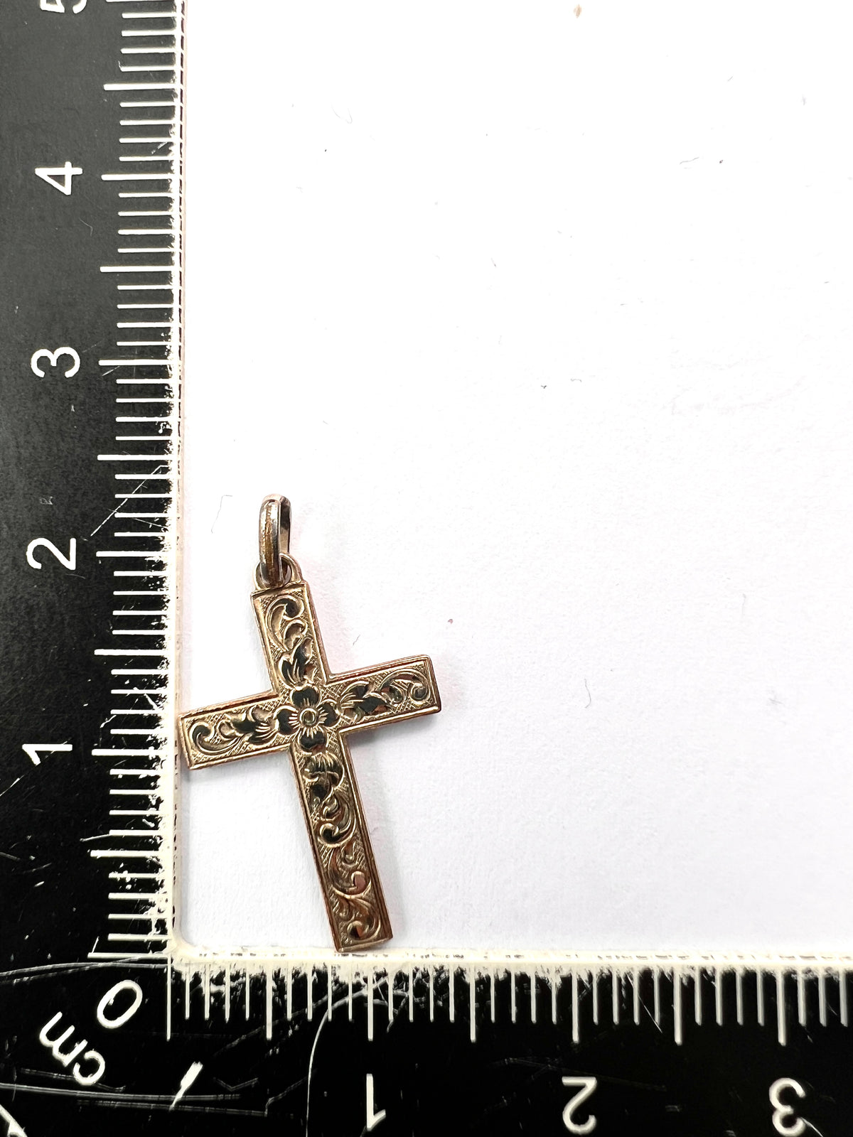 Victorian Rolled Gold Cross Pendant by Kollar & Jourdan
