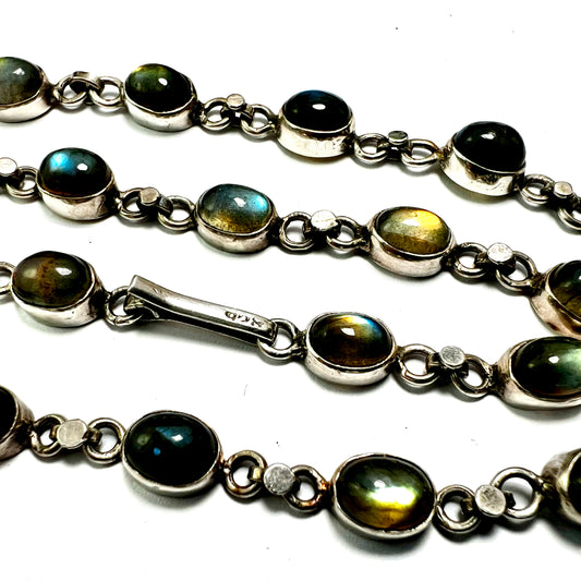 Vintage Labradorite Sterling Silver Necklace