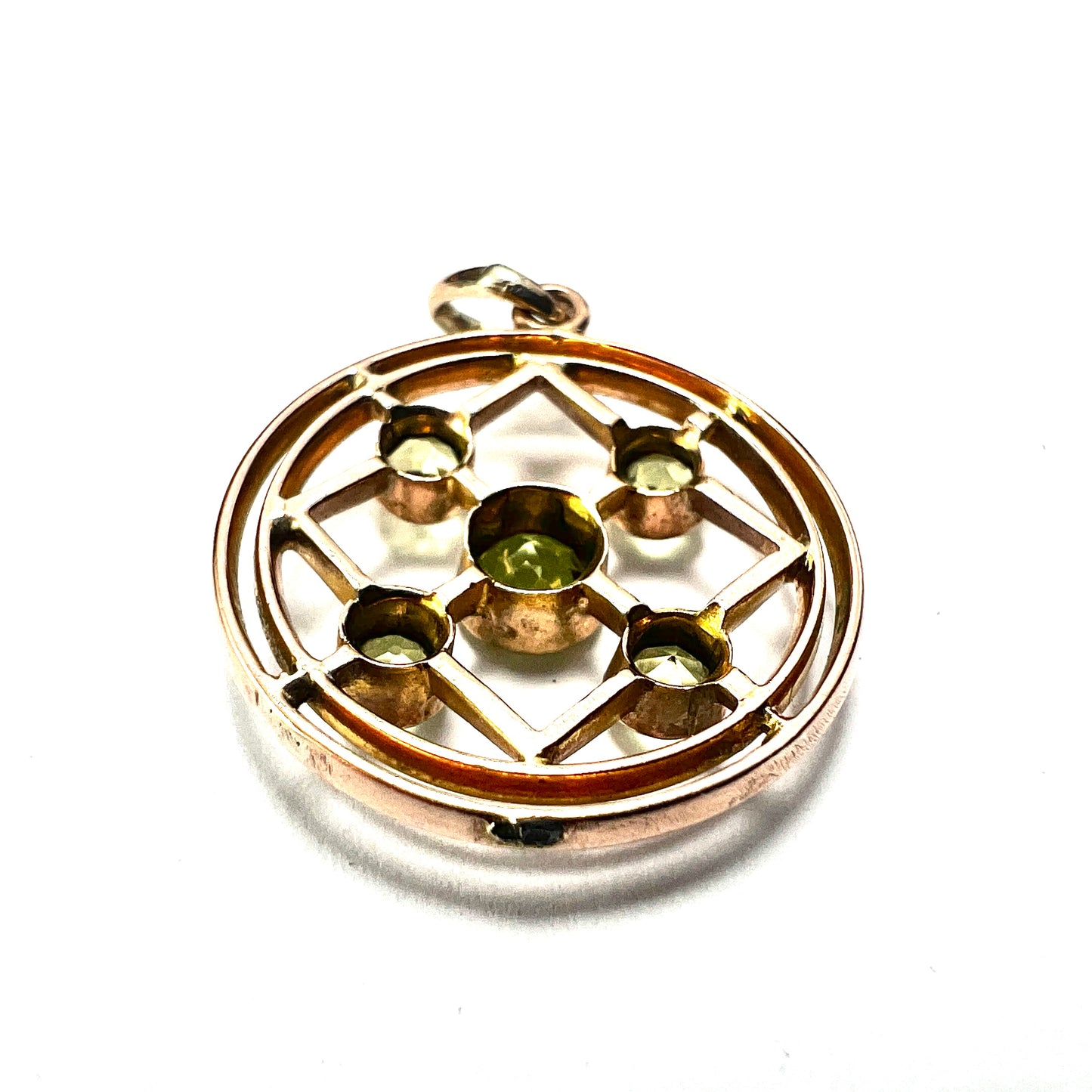 Edwardian 9CT Gold Peridot Pendant