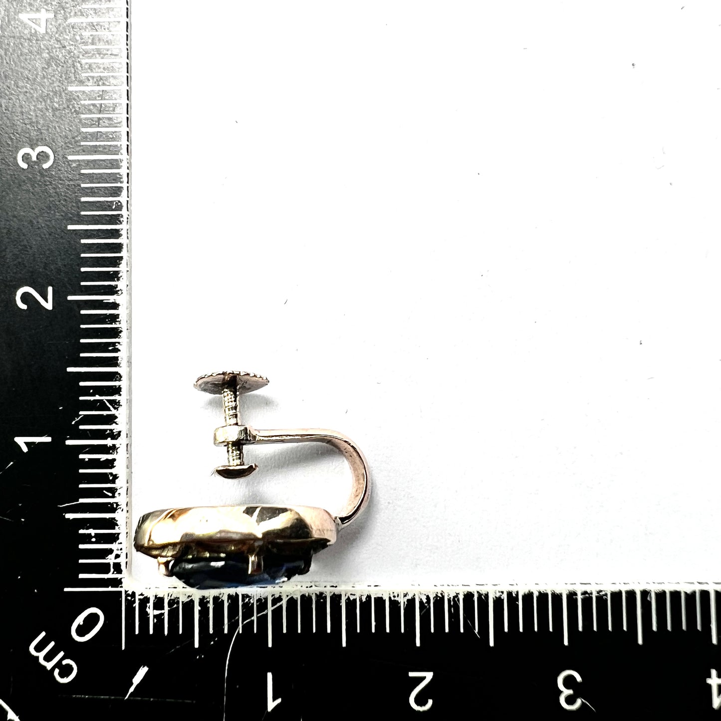 Vintage 9CT Gold Sapphire Screwback Earrings