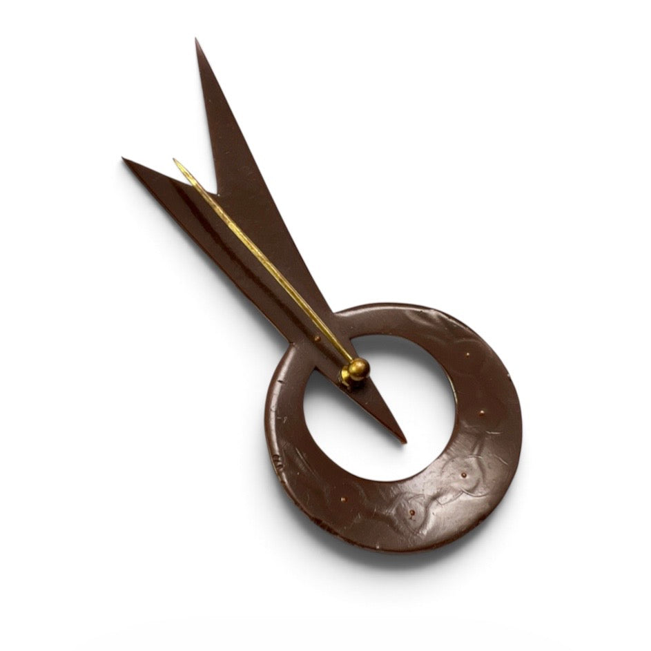 Art Deco Celluloid Paste Comet Brooch