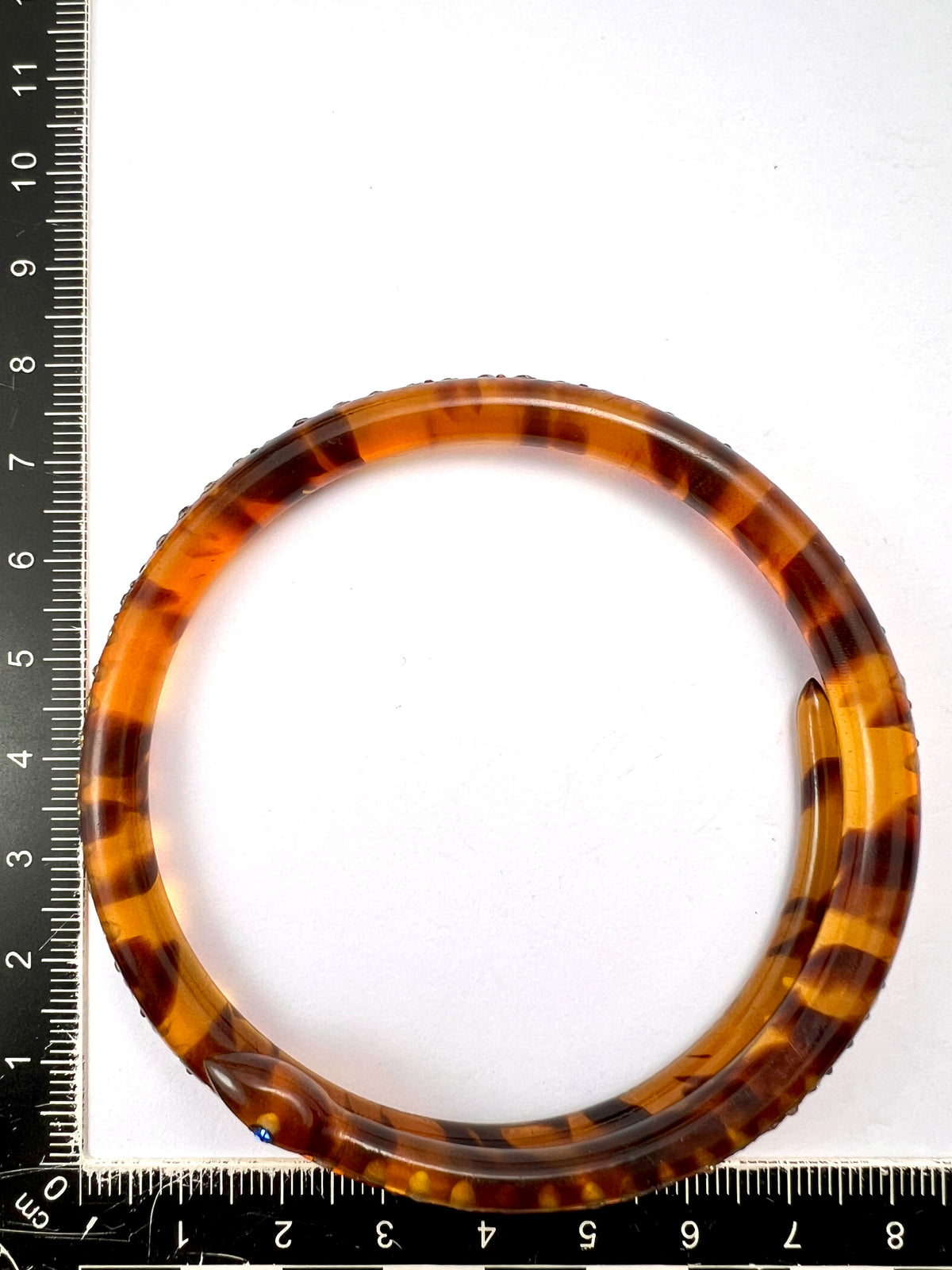 Art Deco Faux Tortoiseshell Snake Bangle