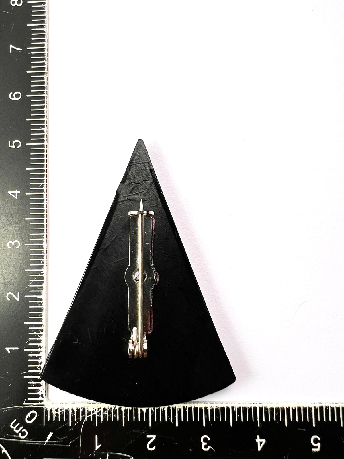 Vintage Art Deco Style Plastic Triangle Brooch