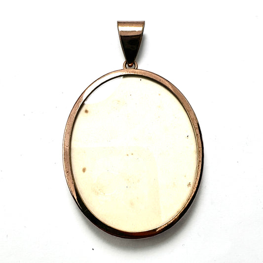 Huge Vintage Gold Plated Locket Pendant