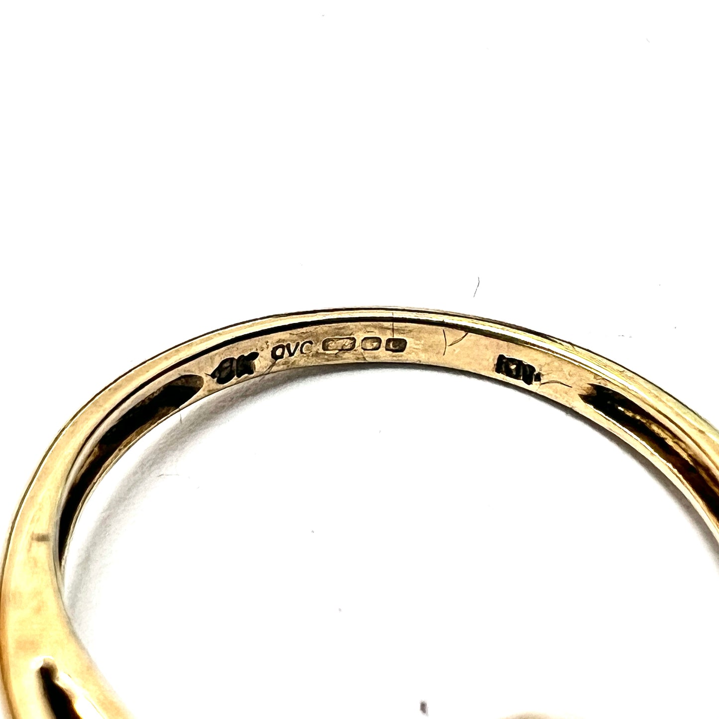 Vintage 9CT Gold Diamond and Rubellite Ring