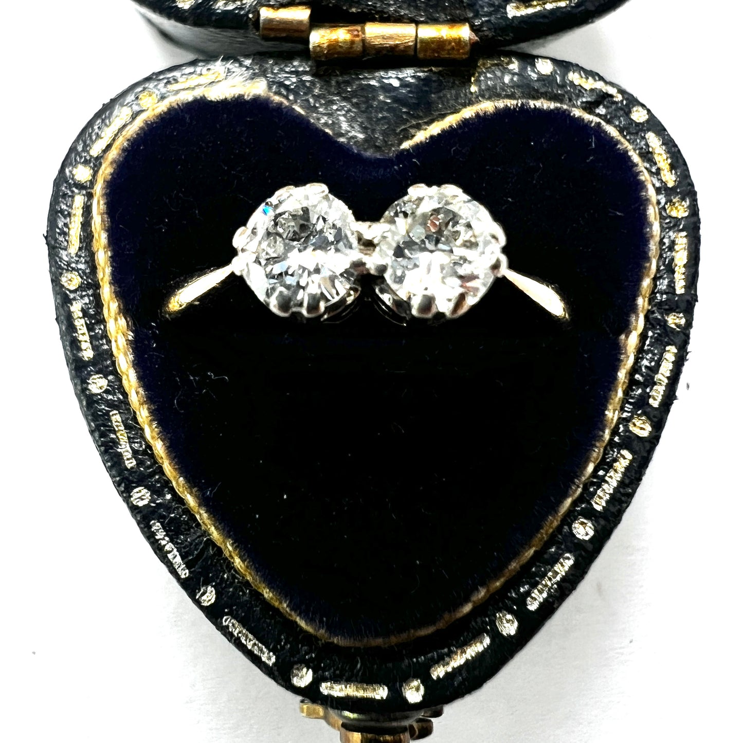 Vintage Toi Et Moi 18CT Gold and Platinum Diamond Ring