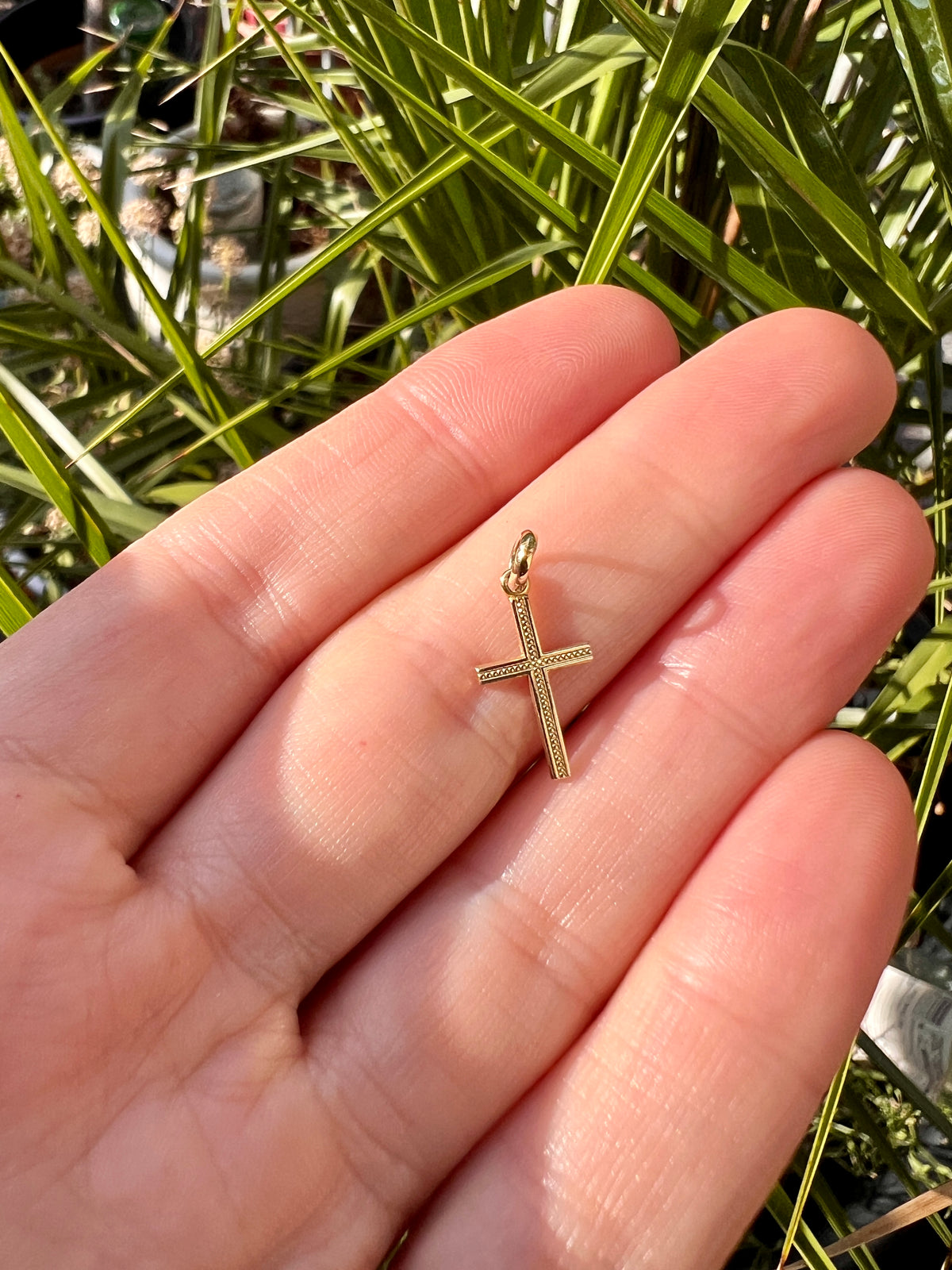 Tiny Vintage Rolled Gold Crucifix Cross Pendant