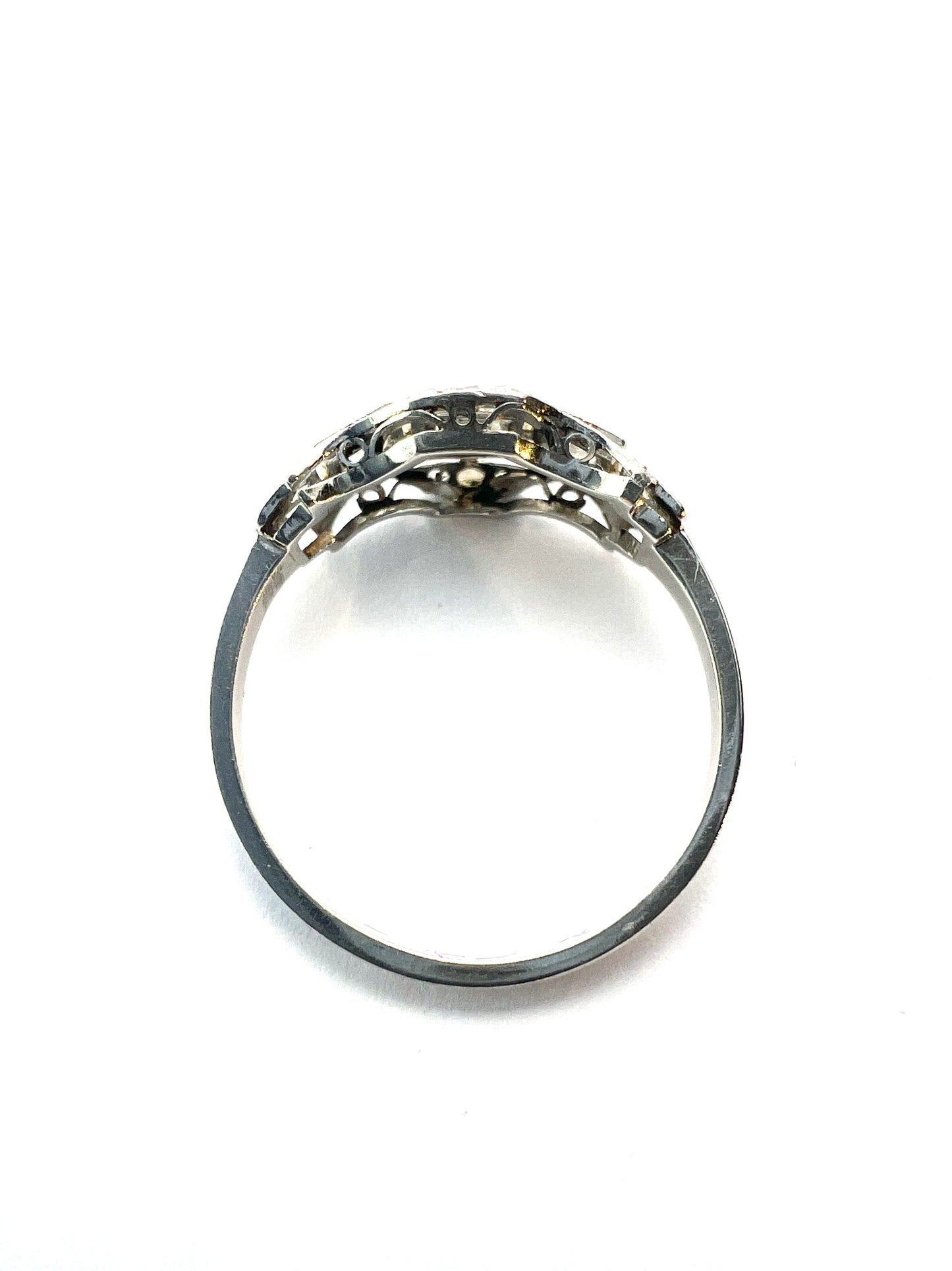 Original Art Deco Diamond Platinum Engagement Ring