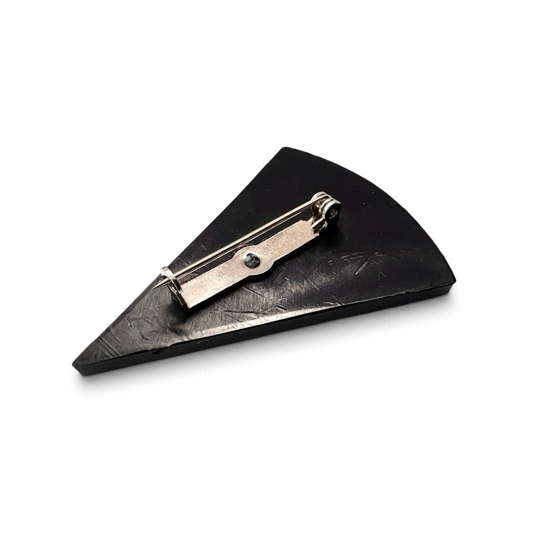 Vintage Art Deco Style Plastic Triangle Brooch