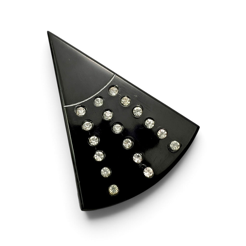 Vintage Art Deco Style Plastic Triangle Brooch
