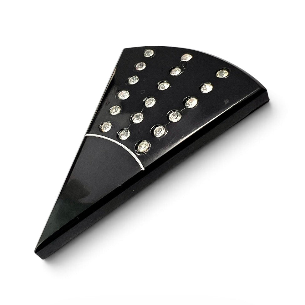 Vintage Art Deco Style Plastic Triangle Brooch