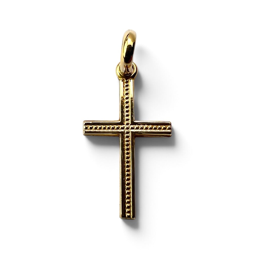 Tiny Vintage Rolled Gold Crucifix Cross Pendant
