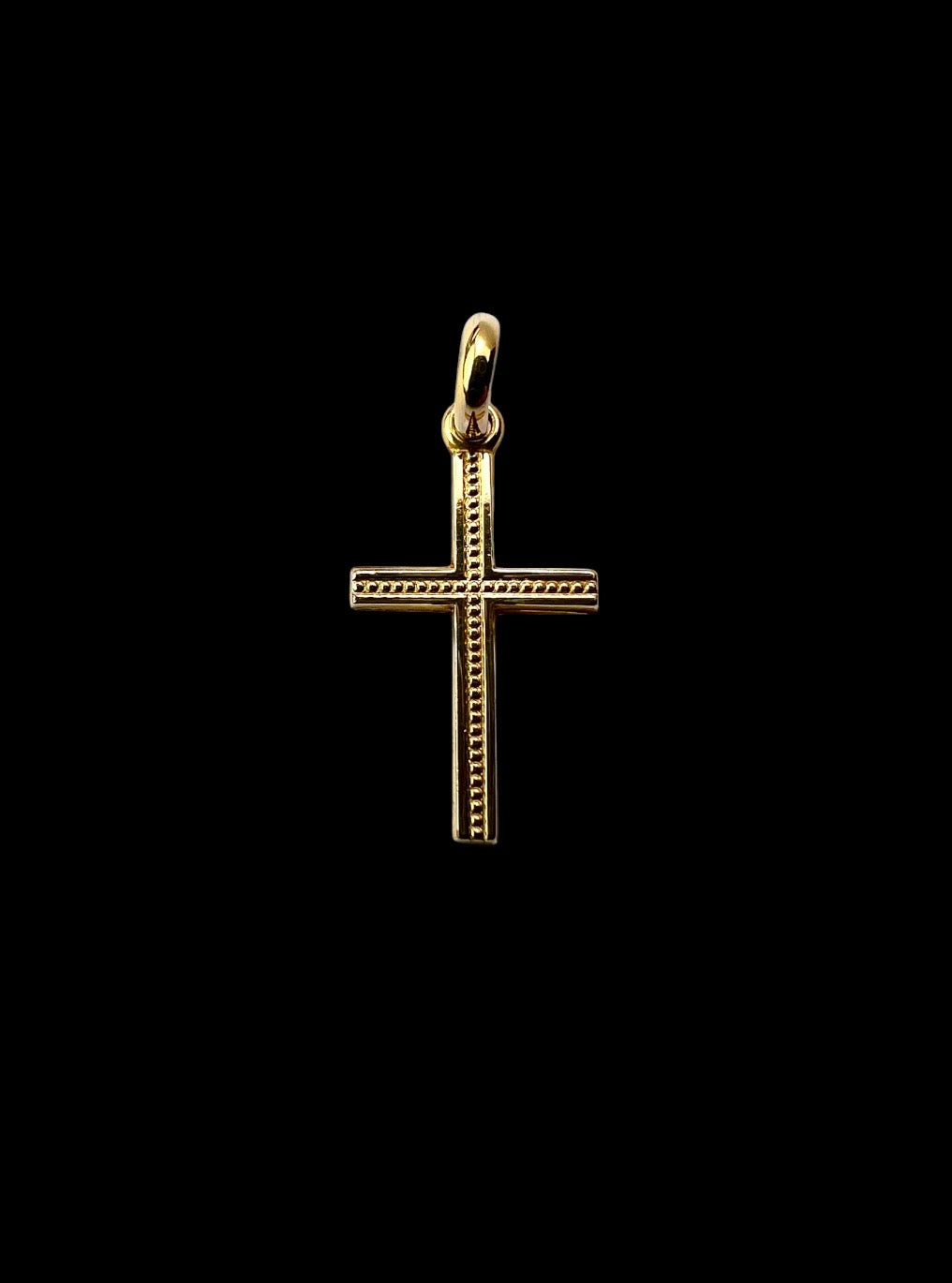 Tiny Vintage Rolled Gold Crucifix Cross Pendant