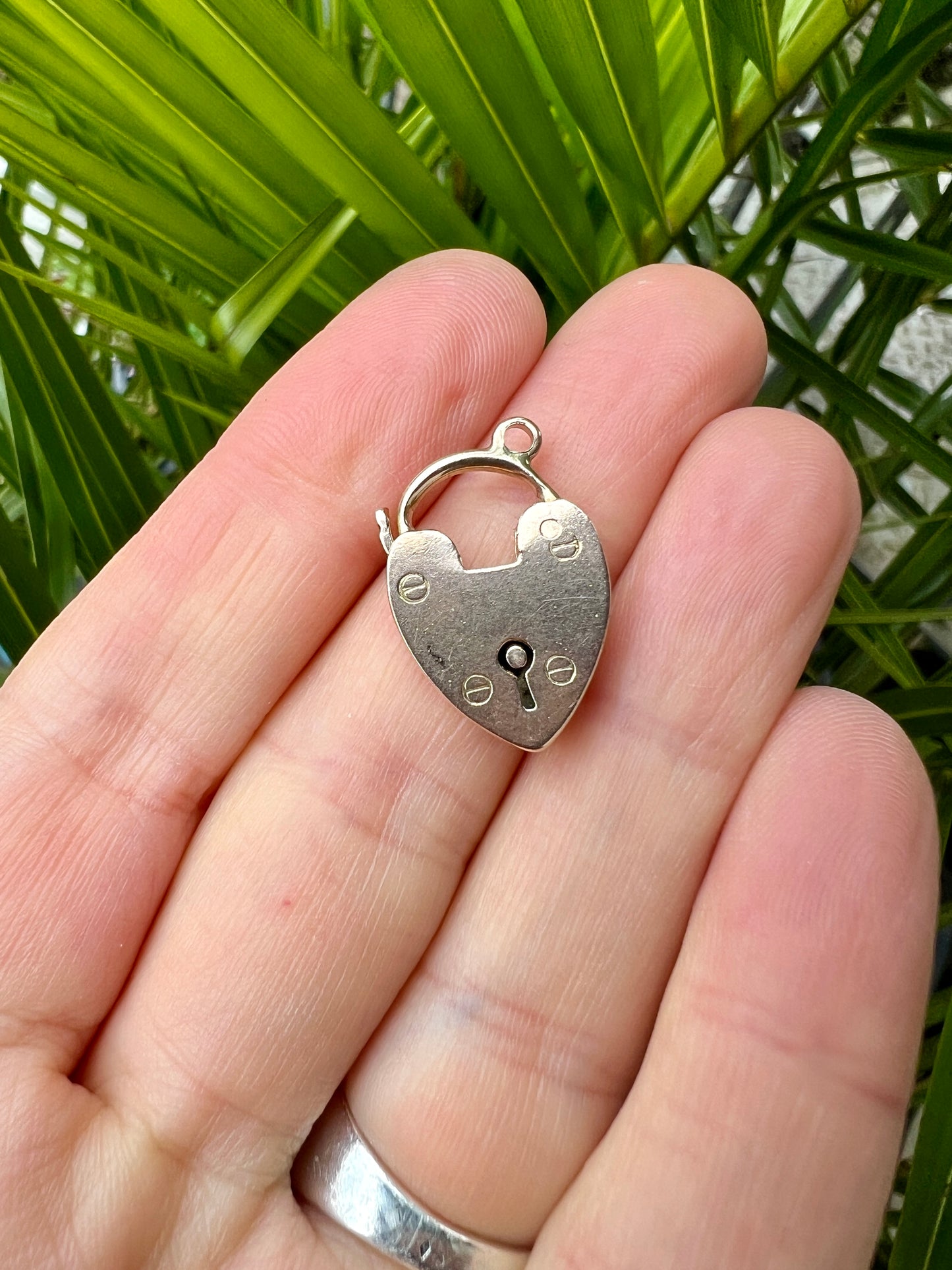 Vintage 9CT Gold Heart Padlock Charm Pendant