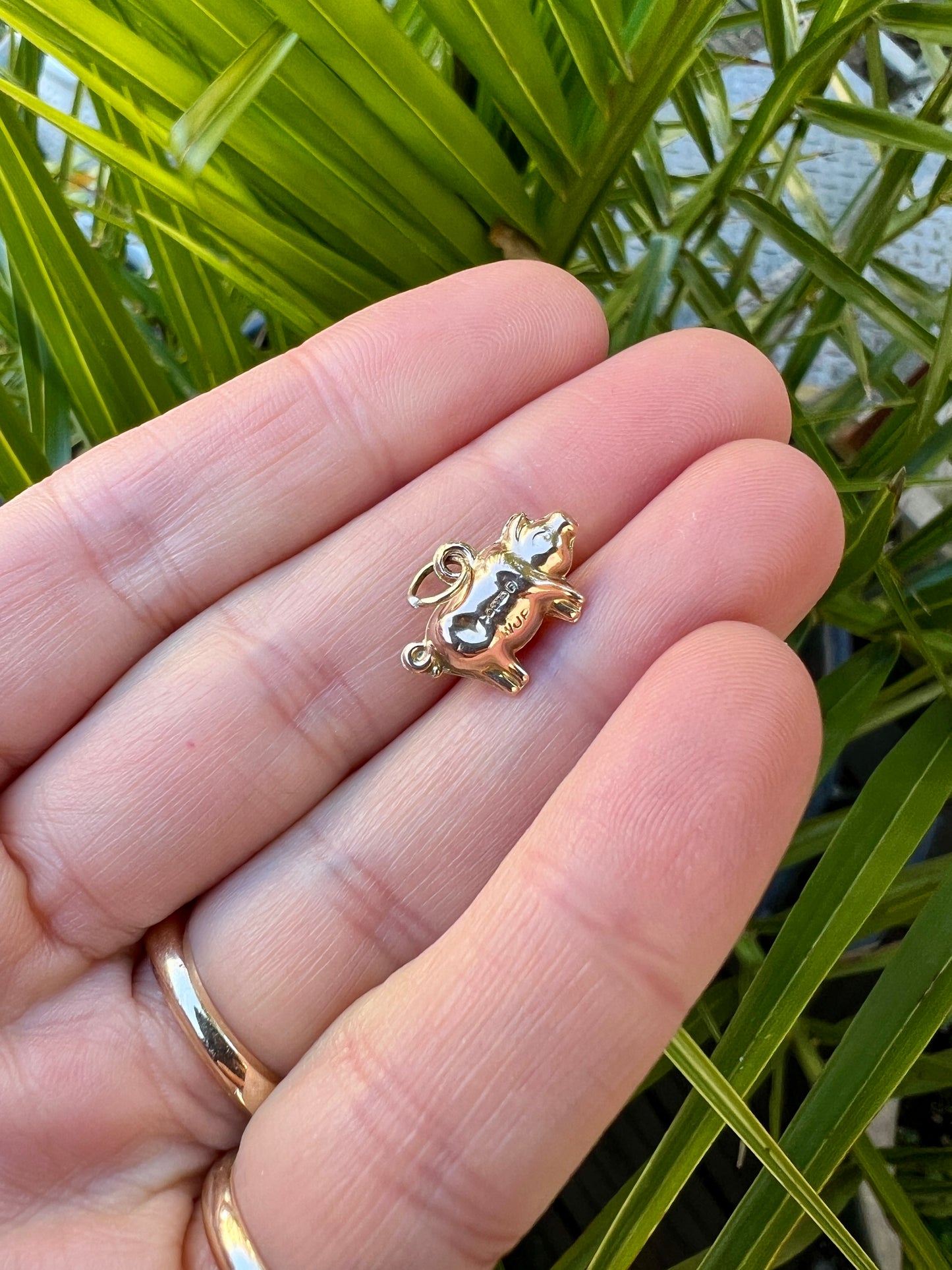 Tiny 1956 Vintage 9CT Gold Pig Charm