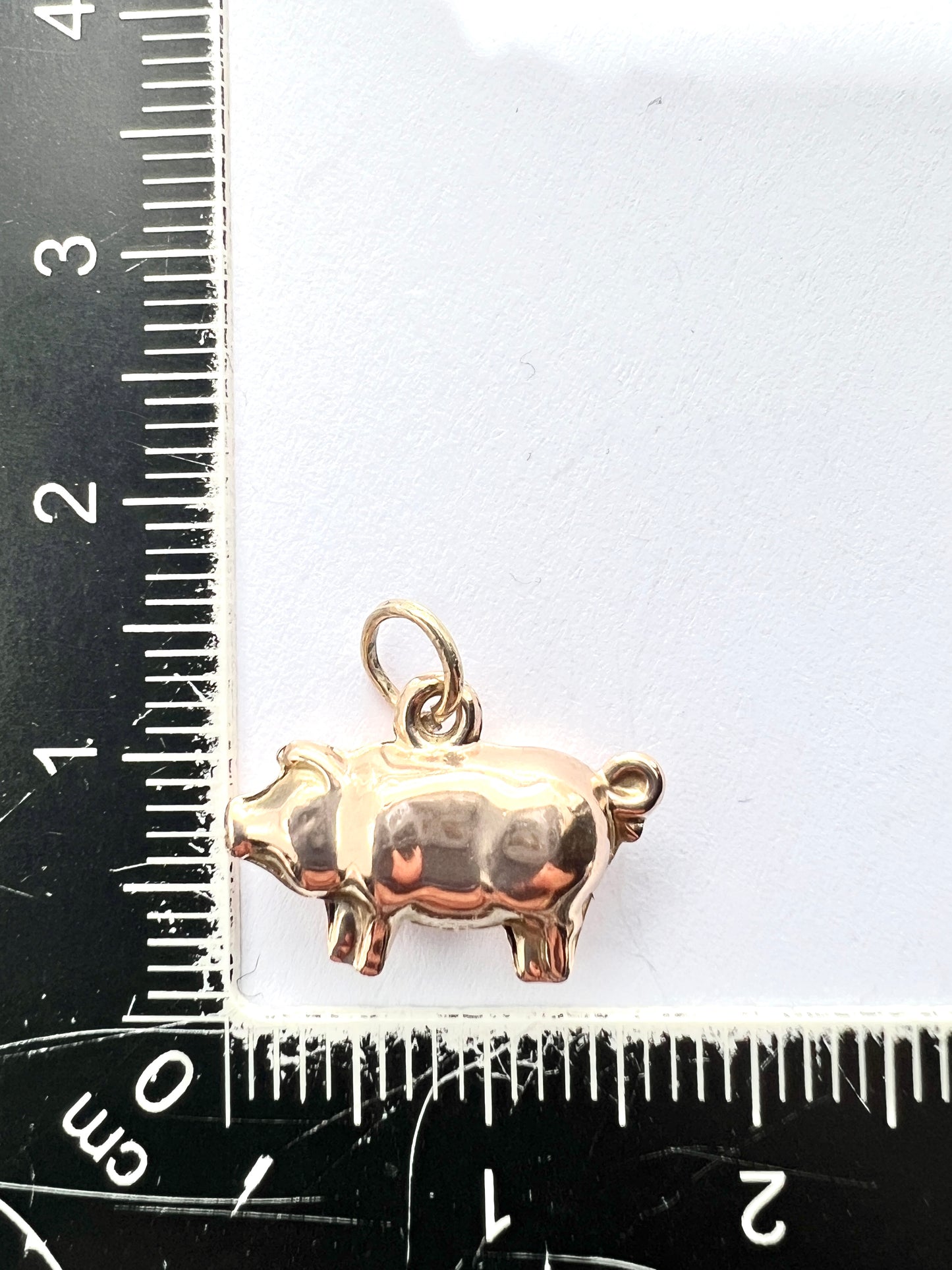 Tiny 1956 Vintage 9CT Gold Pig Charm