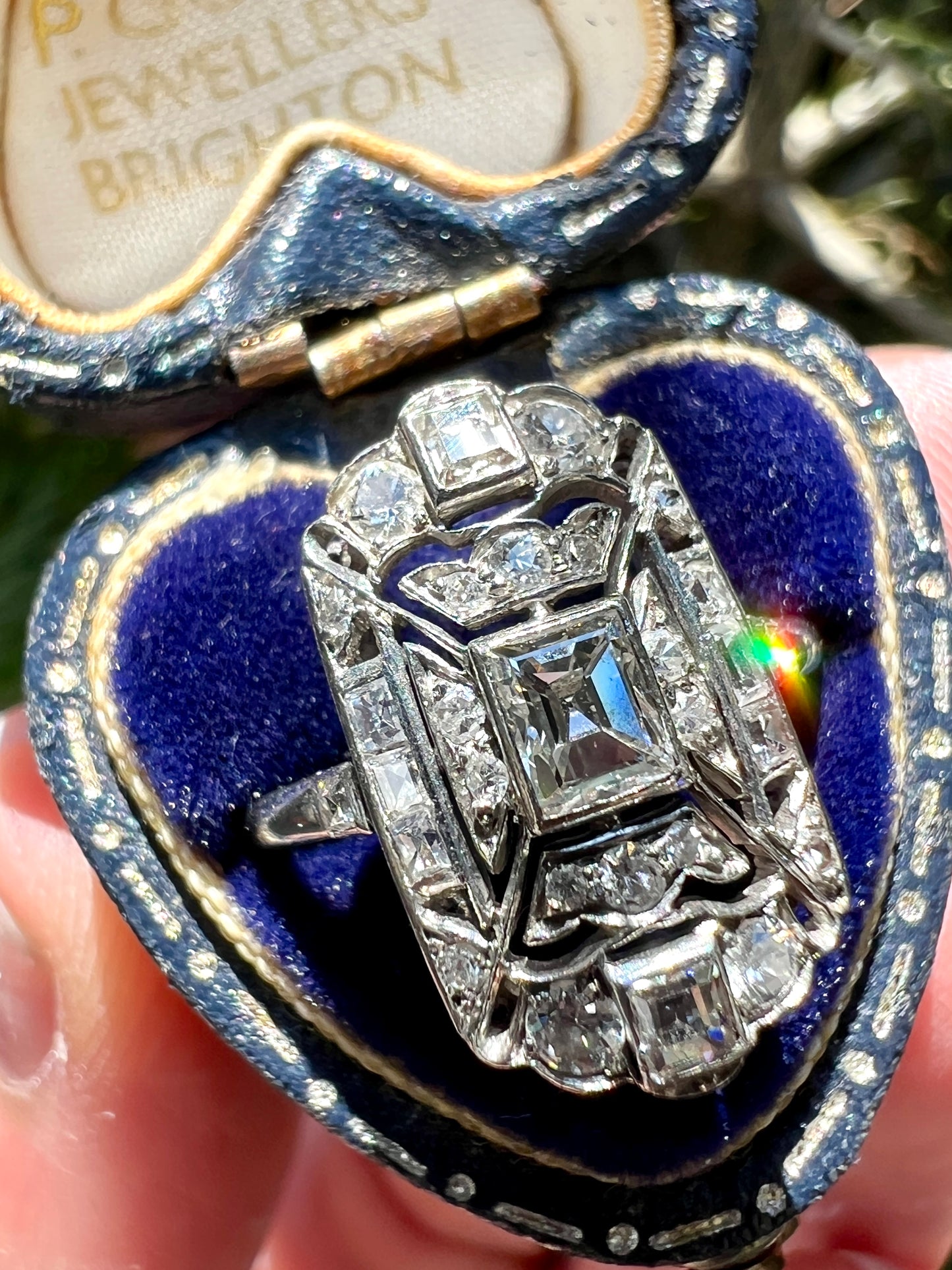 Original Art Deco Diamond Platinum Ring