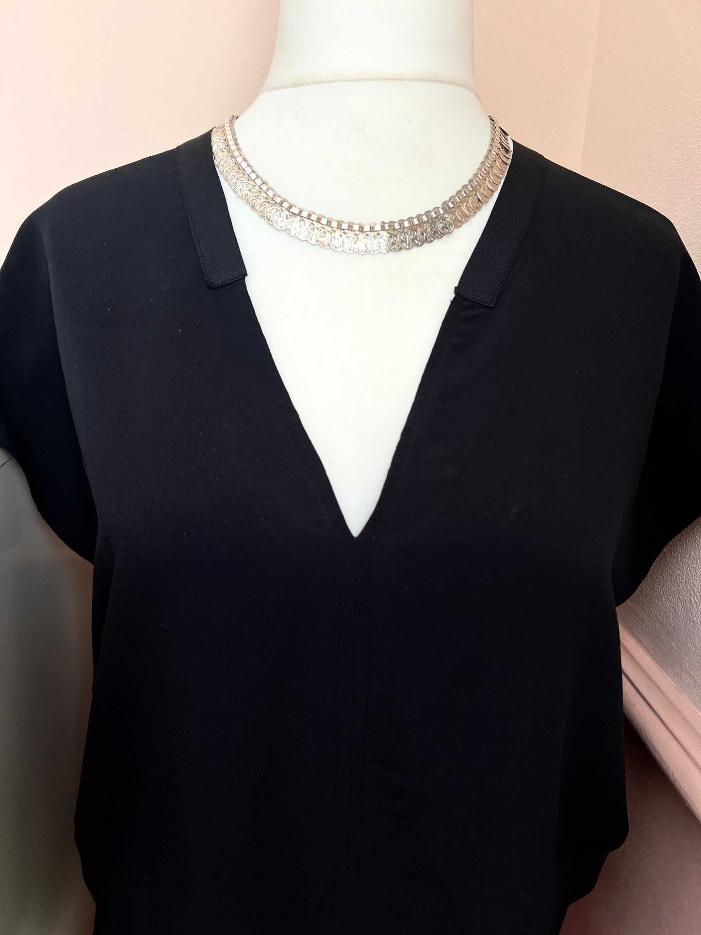 Victorian Silver Engraved Coin Necklace