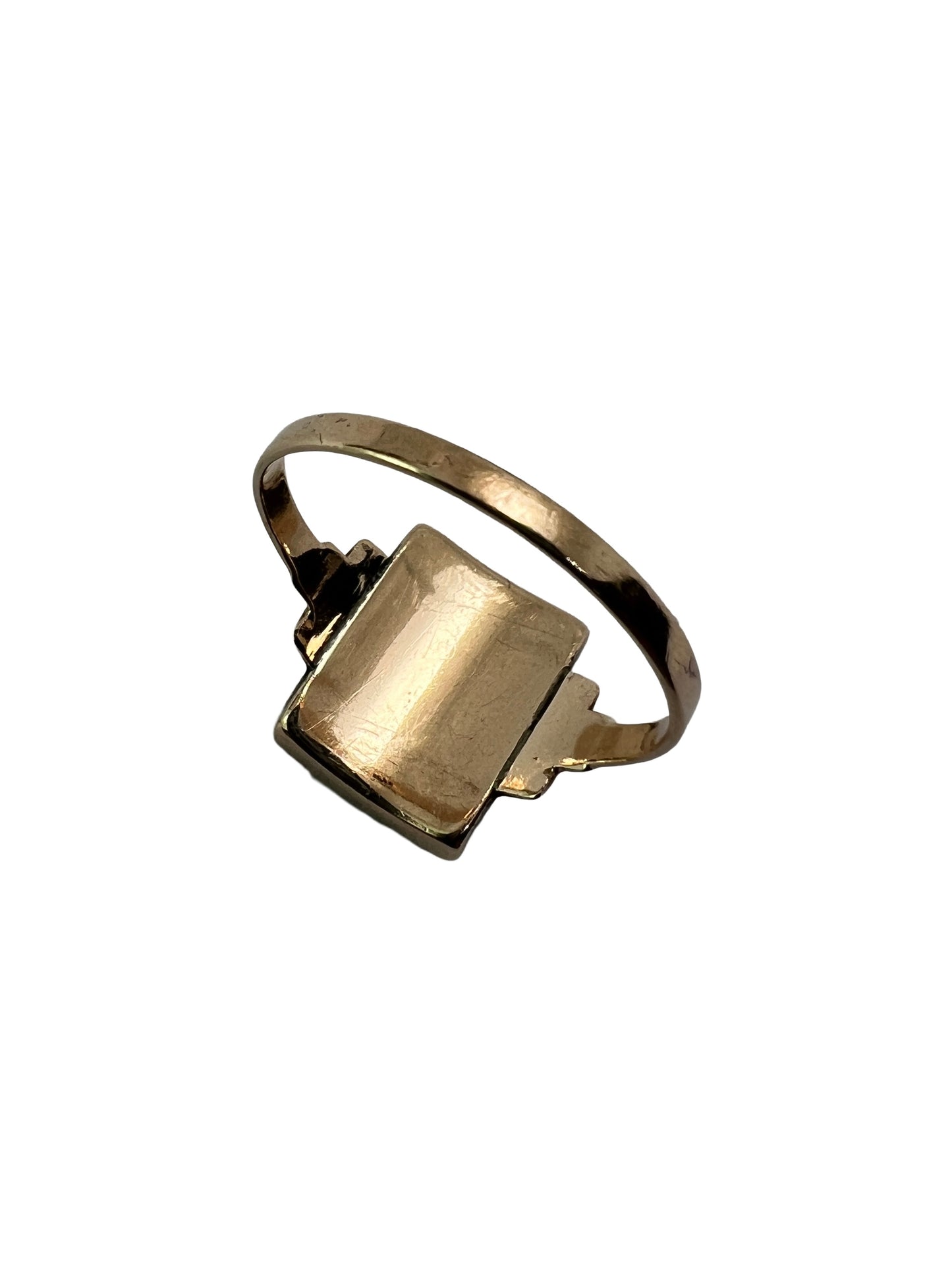 Vintage 9CT Gold Onyx Crab Cancer Zodiac Ring
