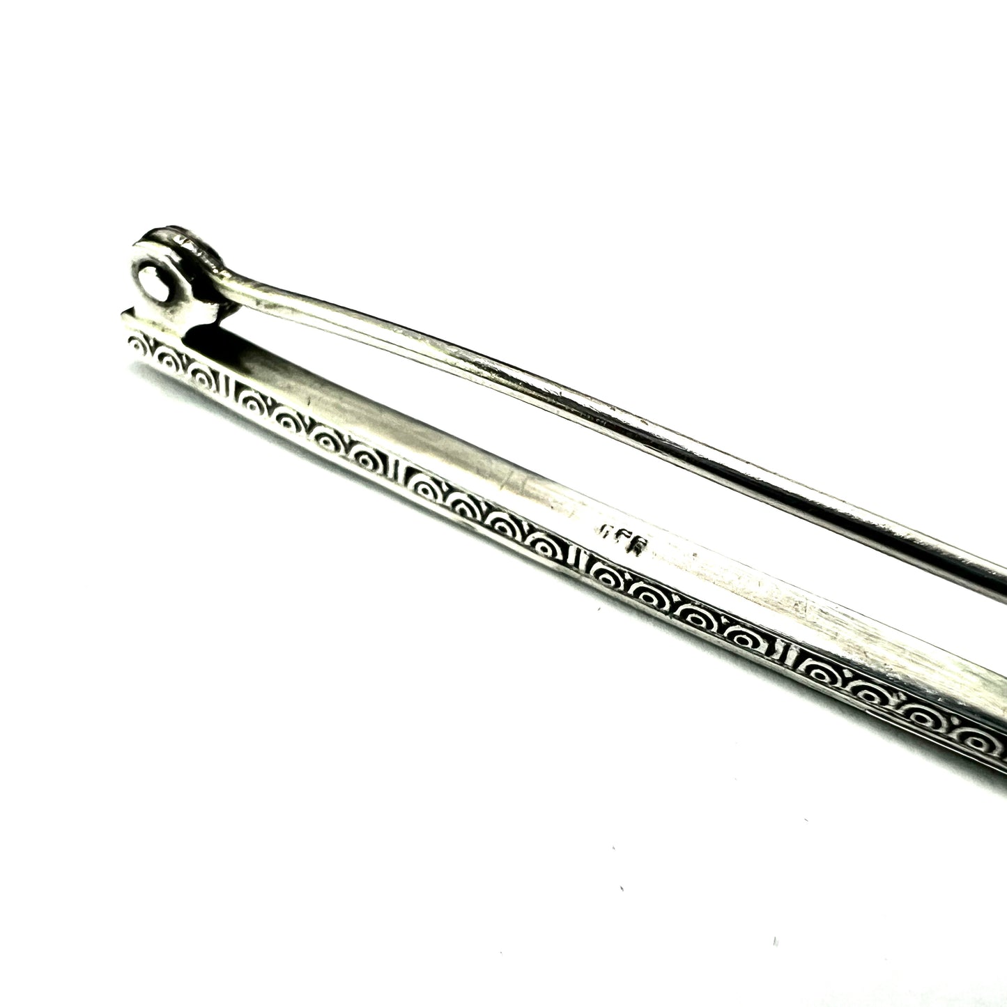 Small Art Deco Silver Sapphire Paste Brooch
