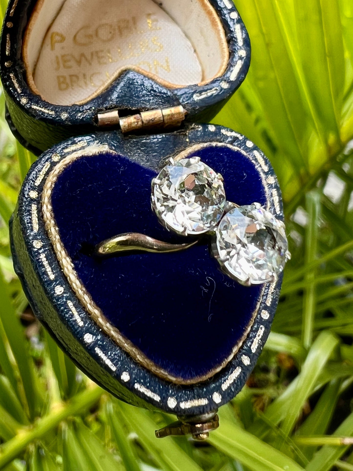 Vintage Gold and Silver Ciro Toi et Moi Crossover Ring
