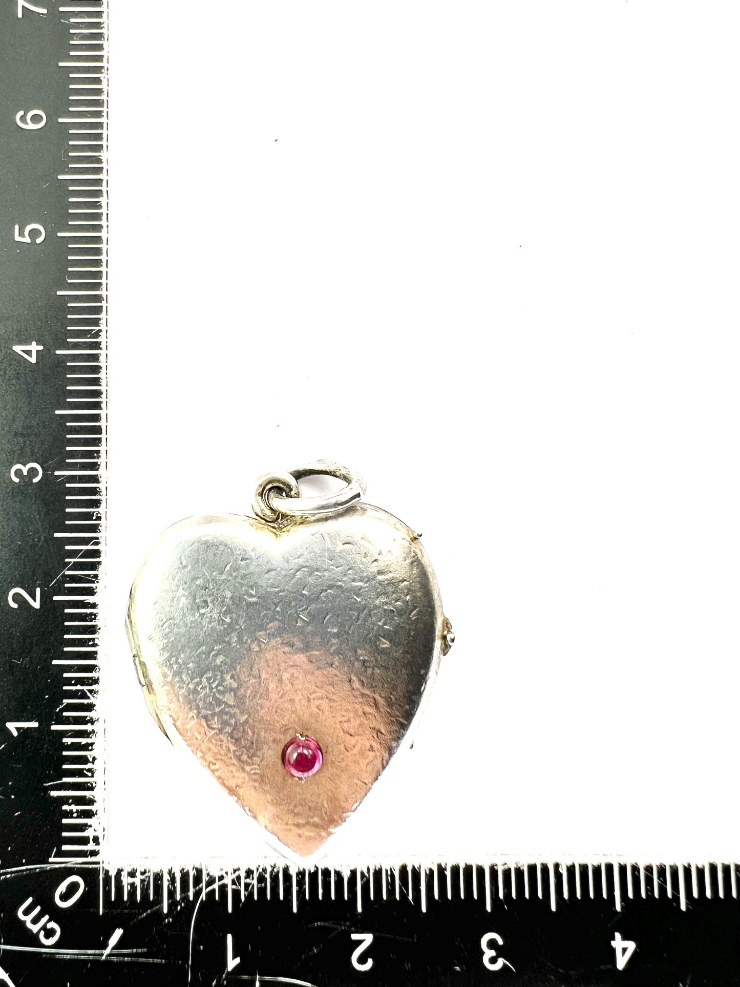 Antique Silver Heart Double Photograph Locket Pendant