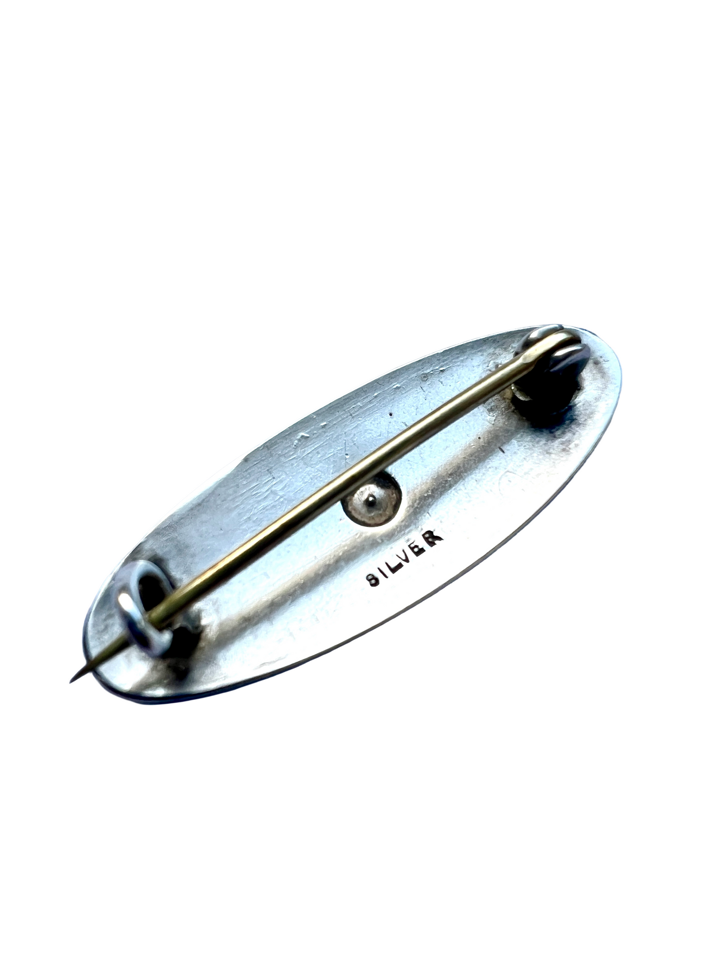 Art Deco Enamelled Silver Paste Brooch