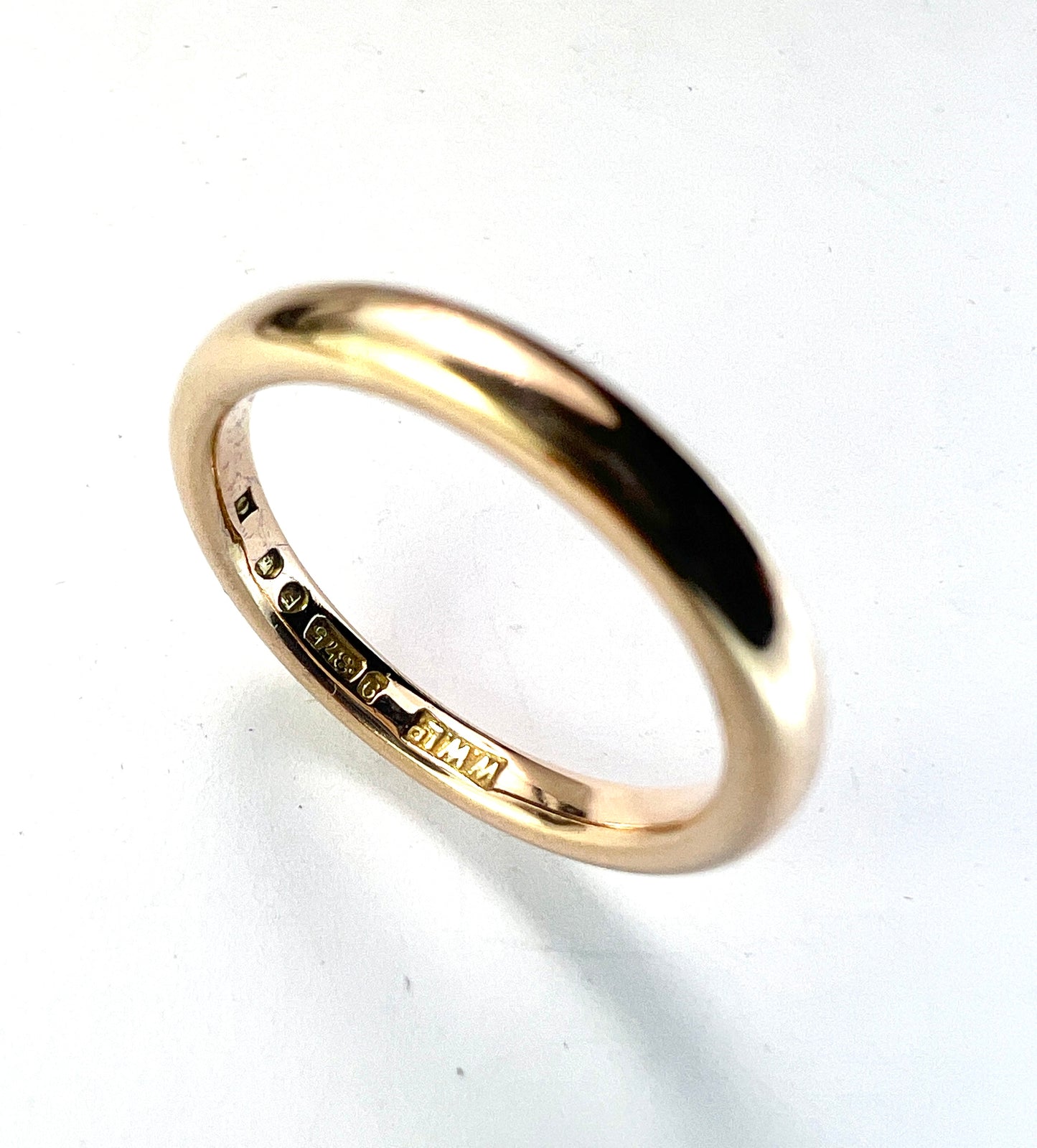1941 Vintage 9CT Gold Plain Stacking Ring • Wedding Band