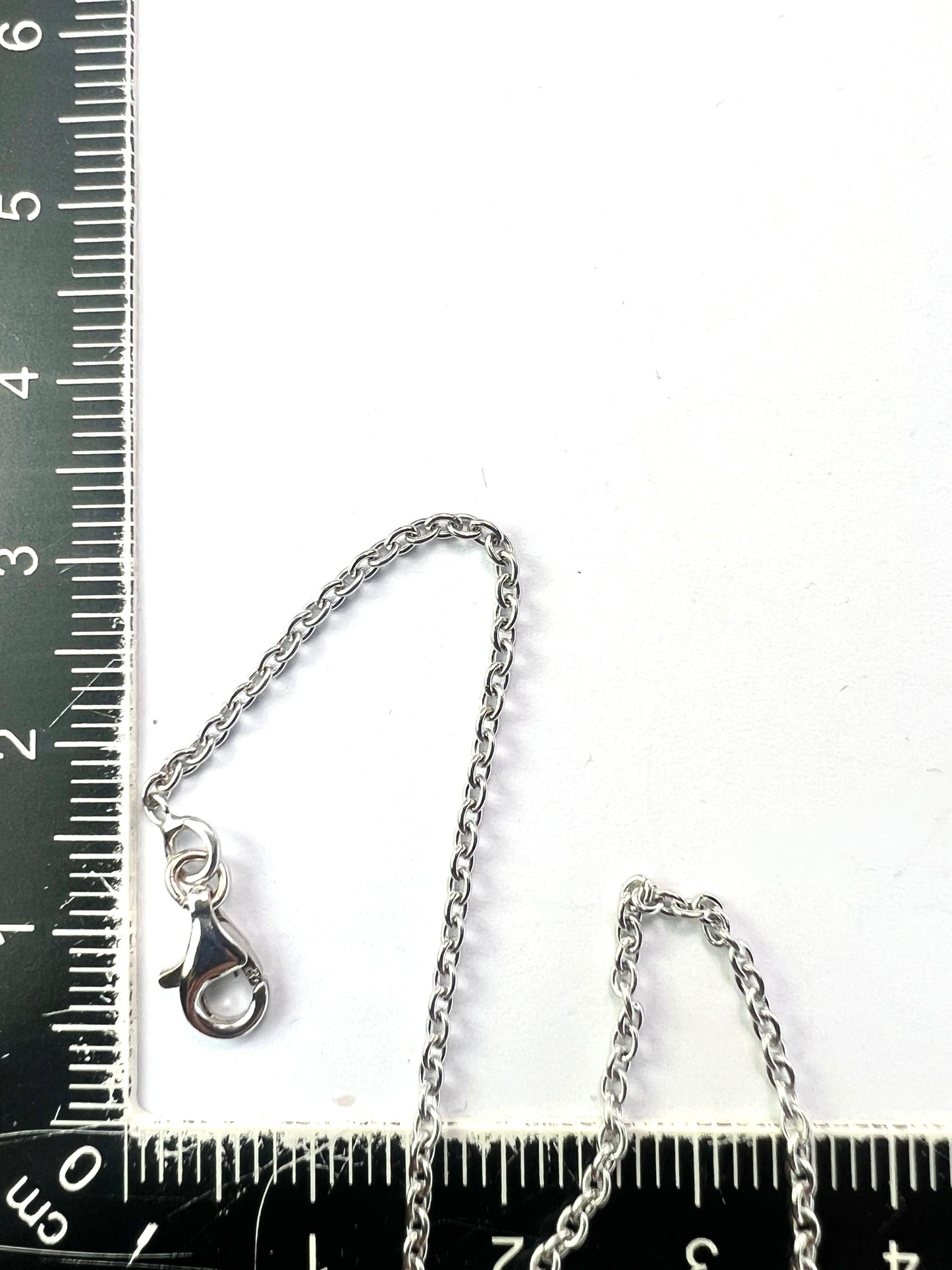 French Vintage 18CT White Gold Cable Chain Necklace • 4.7g