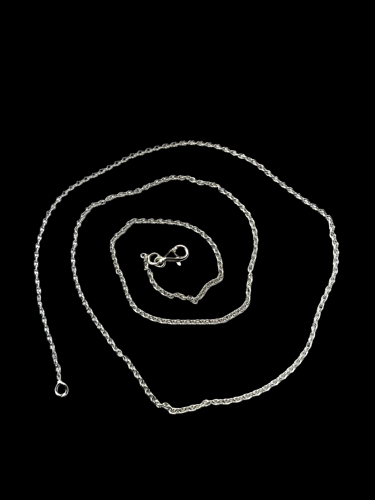 French Vintage 18CT White Gold Cable Chain Necklace • 4.7g