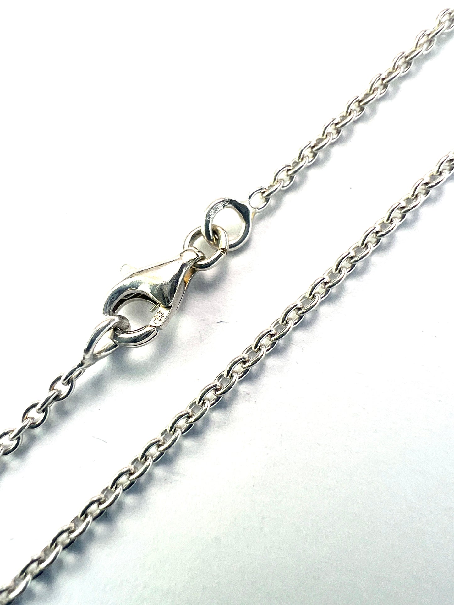 French Vintage 18CT White Gold Cable Chain Necklace • 4.7g